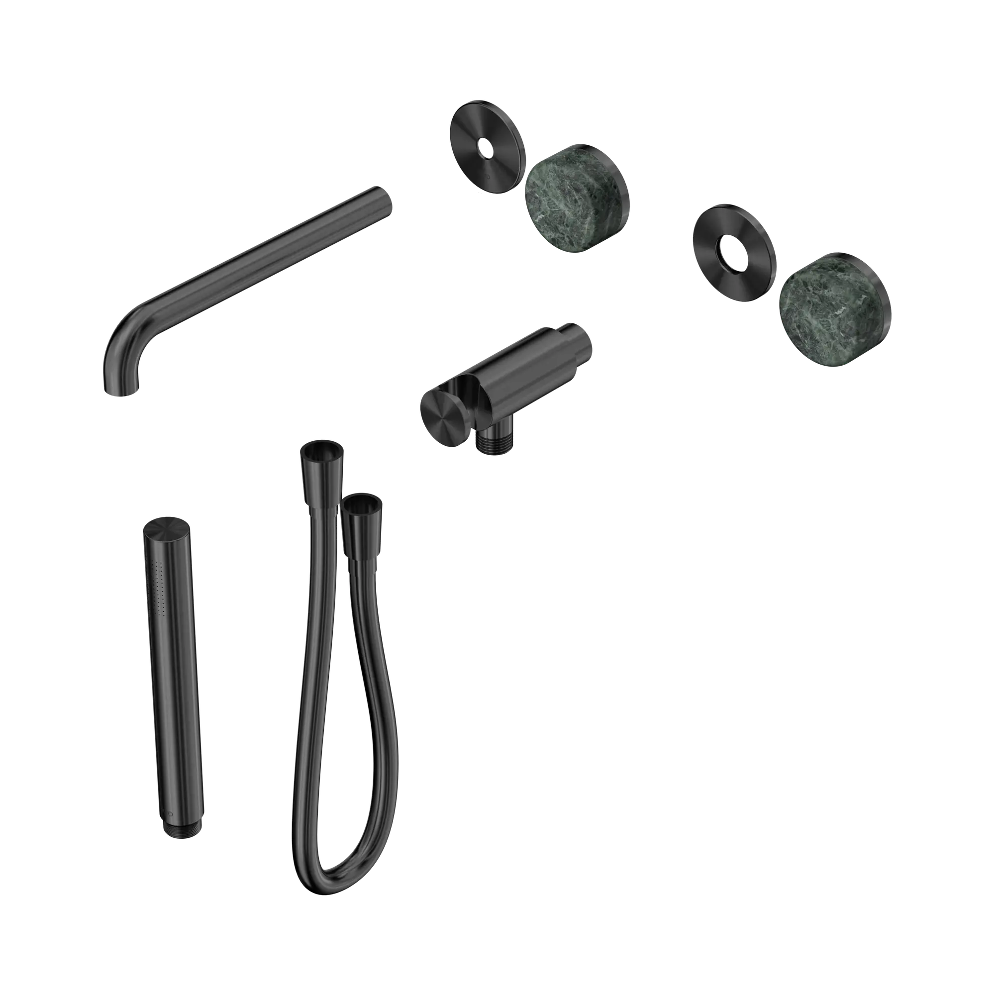 24 E080 GM Serenity Progressive Shower System With Spout With Verde Alpi Handle And Slim Shower Trim Kit Only Gun Metal image 1