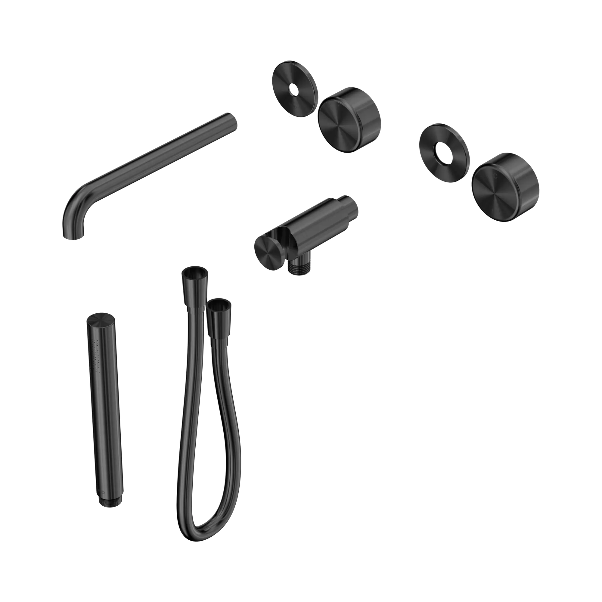 24 E084 GM Serenity Progressive Shower System With Spout With Metal Handle And Slim Shower Trim Kit Only Gun Metal image 1