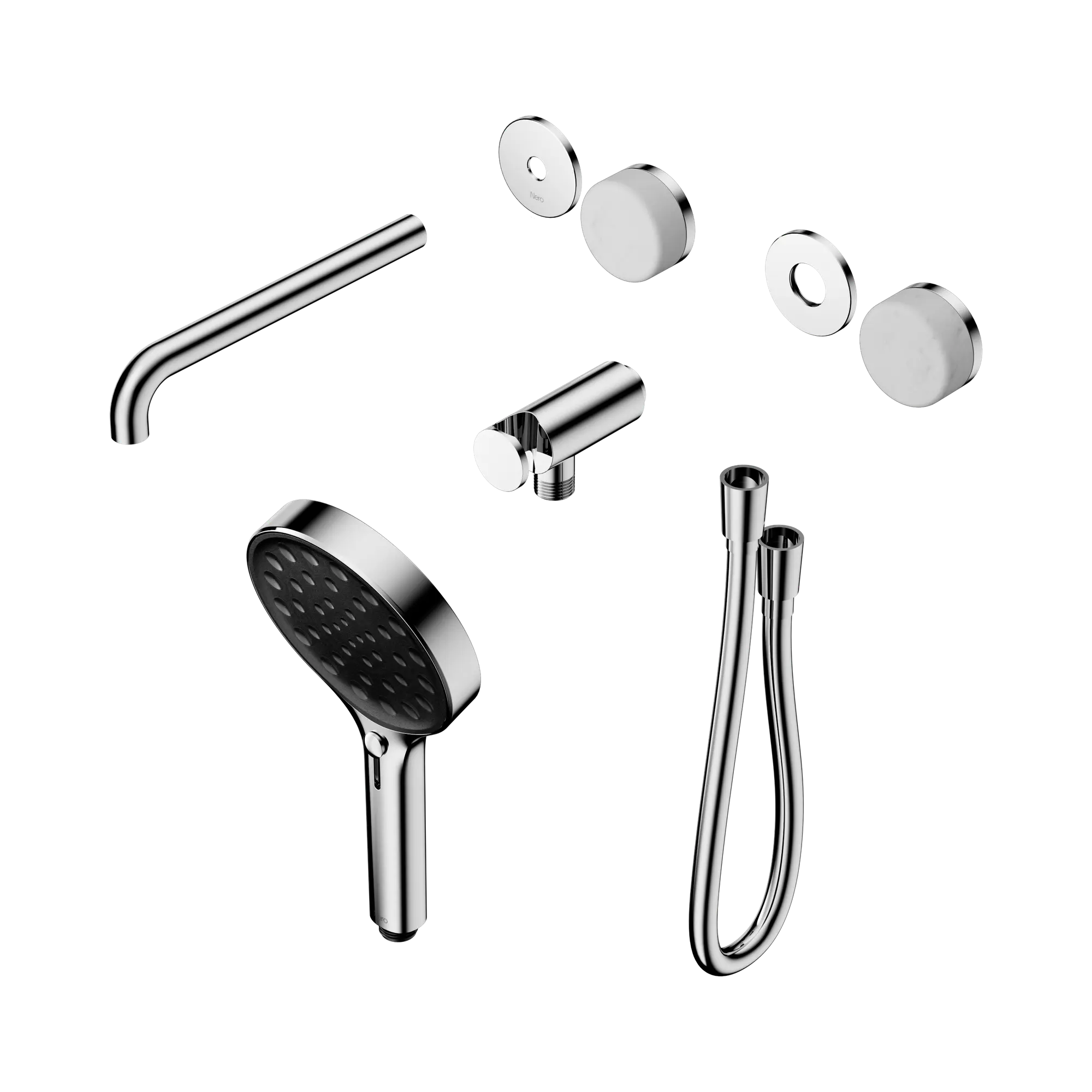 24 E085 CH Serenity Progressive Shower System With Spout With Carrara Handle And Serenity Hand Shower Trim Kit Only Chrome image 1