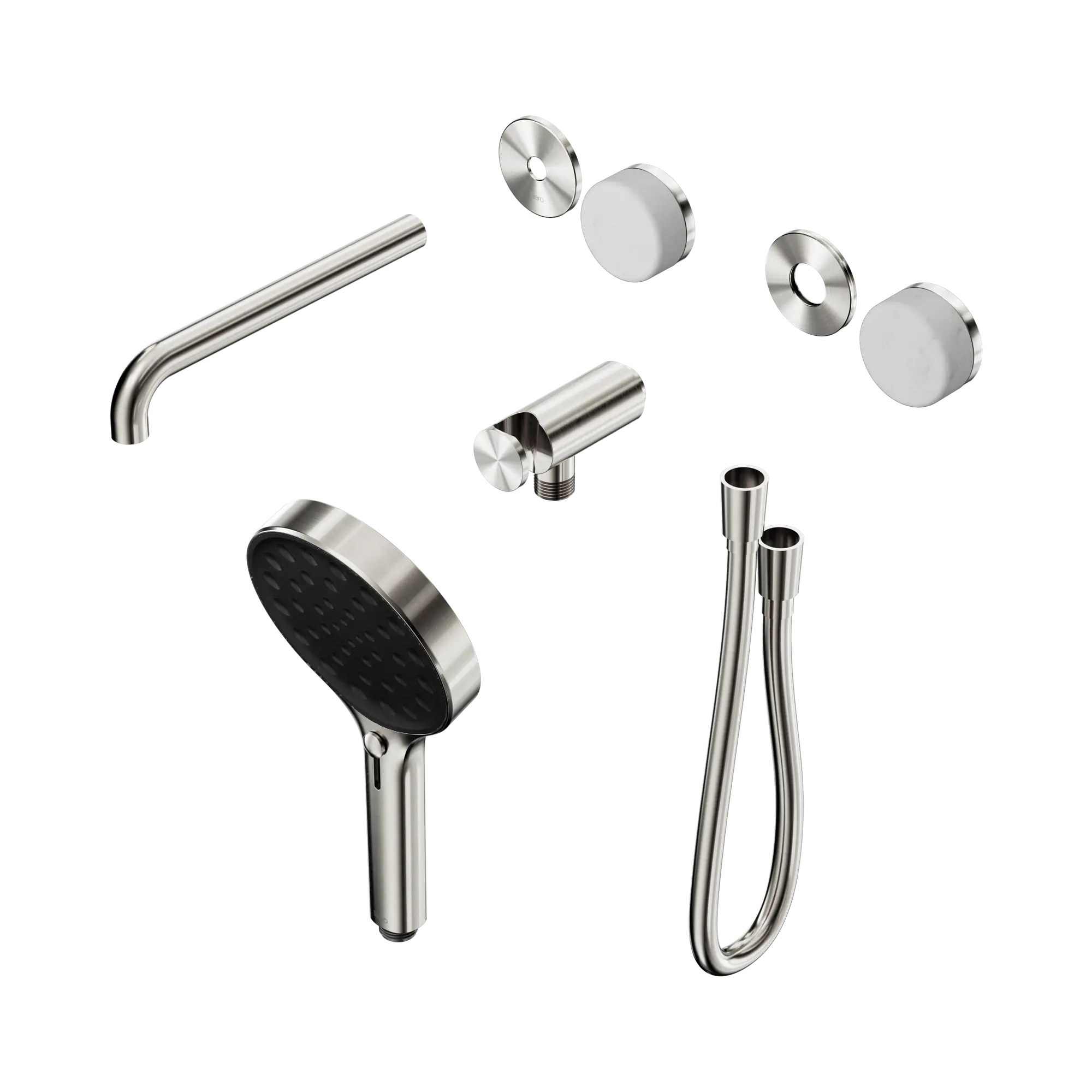 24 E085 BN Serenity Progressive Shower System With Spout With Carrara Handle And Serenity Hand Shower Trim Kit Only Brushed Nickel image 1