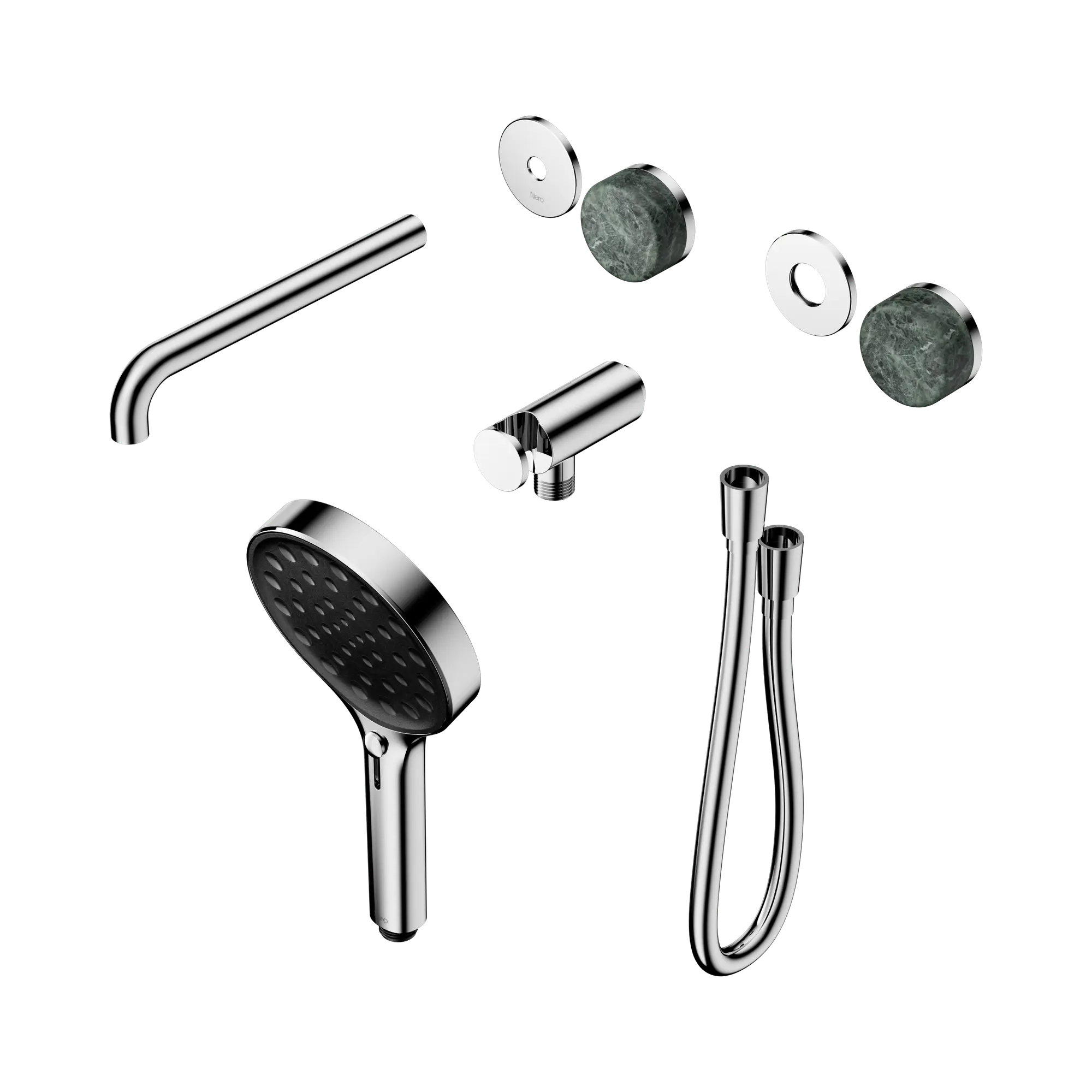 24 E086 CH Serenity Progressive Shower System With Spout With Verde Alpi Handle And Serenity Hand Shower Trim Kit Only Chrome image 1