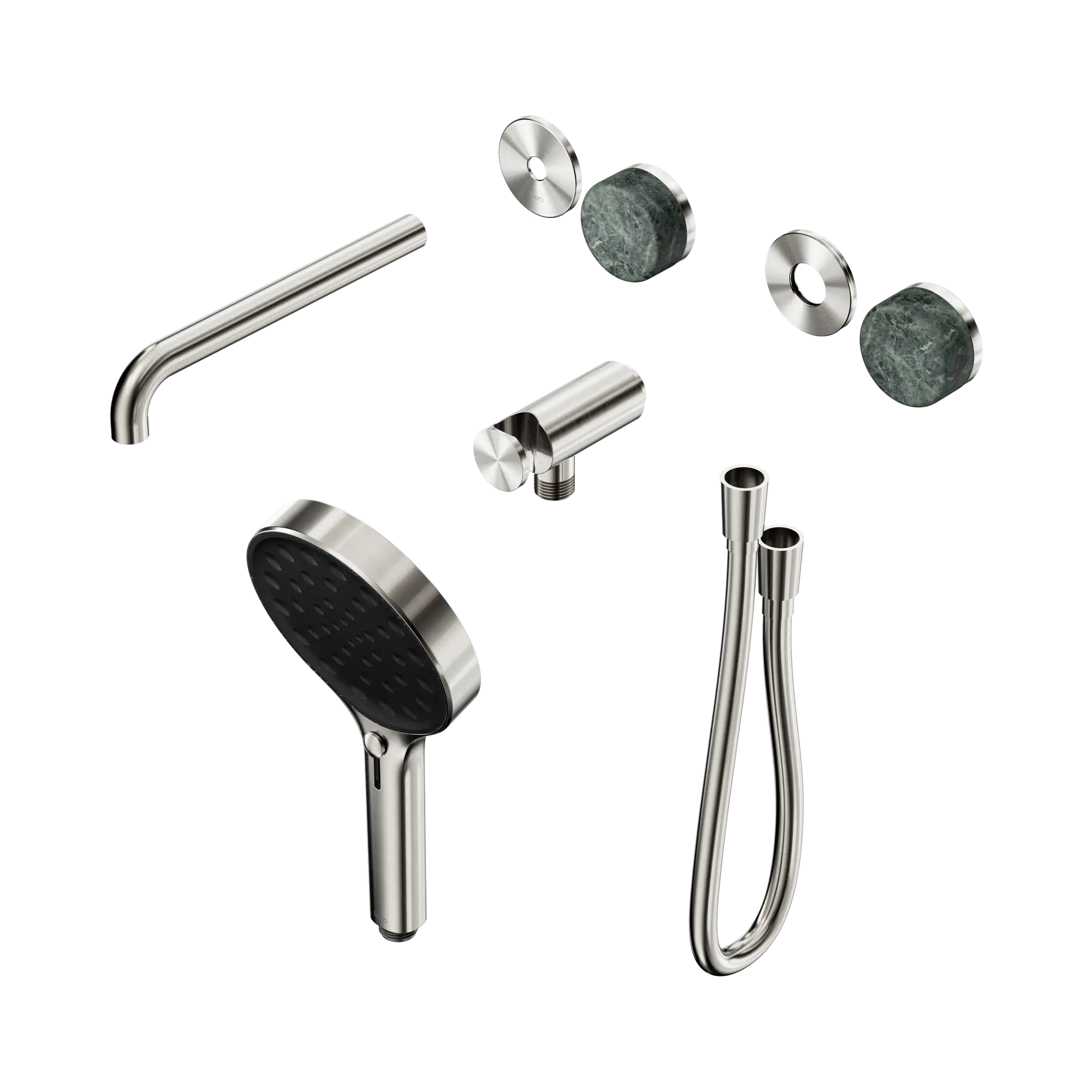 24 E086 BN Serenity Progressive Shower System With Spout With Verde Alpi Handle And Serenity Hand Shower Trim Kit Only Brushed Nickel image 1