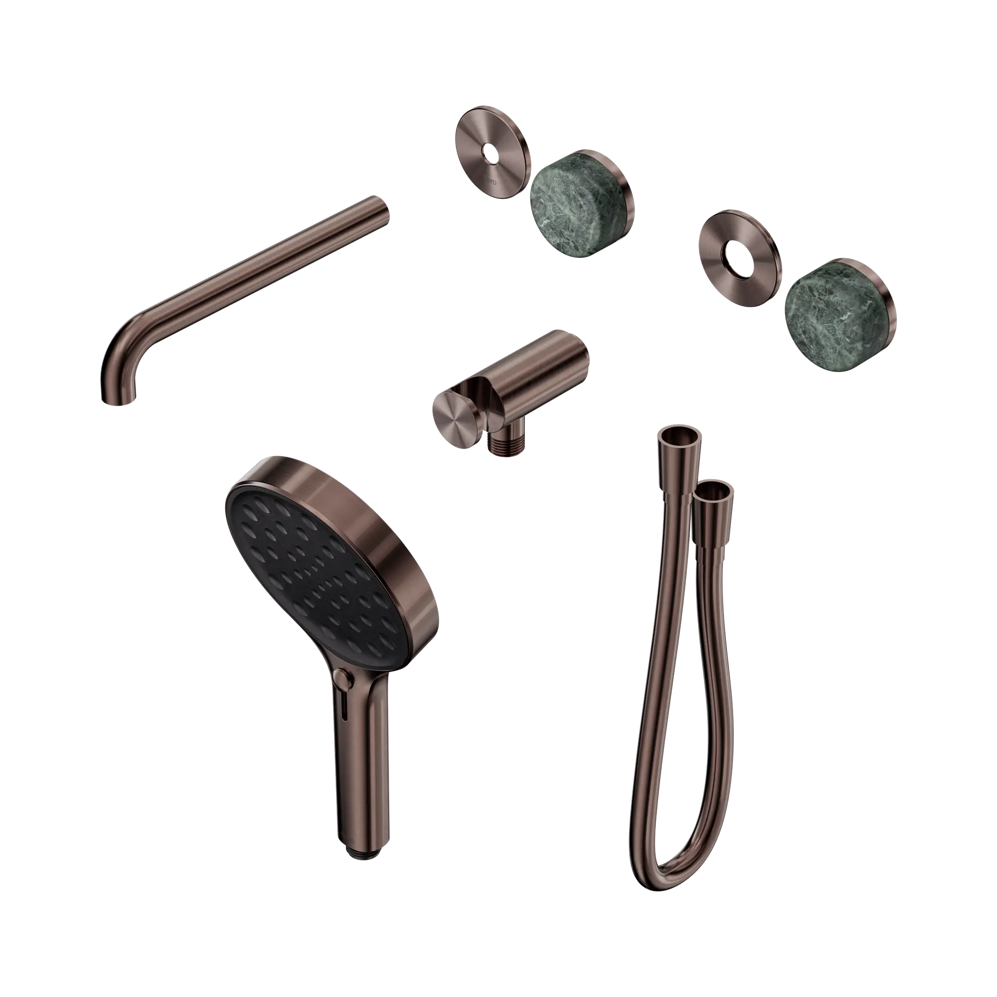 24 E086 BZ Serenity Progressive Shower System With Spout With Verde Alpi Handle And Serenity Hand Shower Trim Kit Only Brushed Bronze image 1