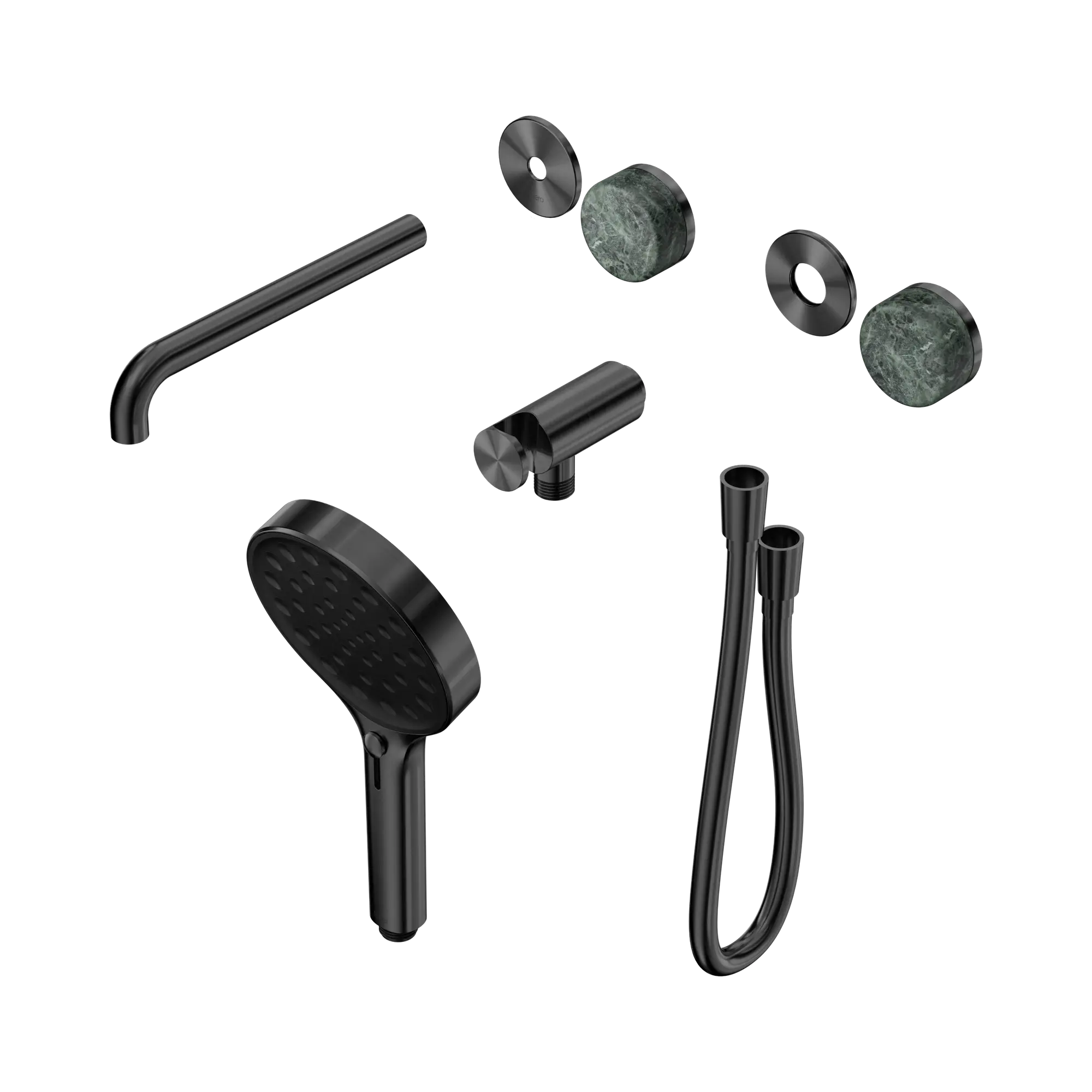 24 E086 GM Serenity Progressive Shower System With Spout With Verde Alpi Handle And Serenity Hand Shower Trim Kit Only Gun Metal image 1