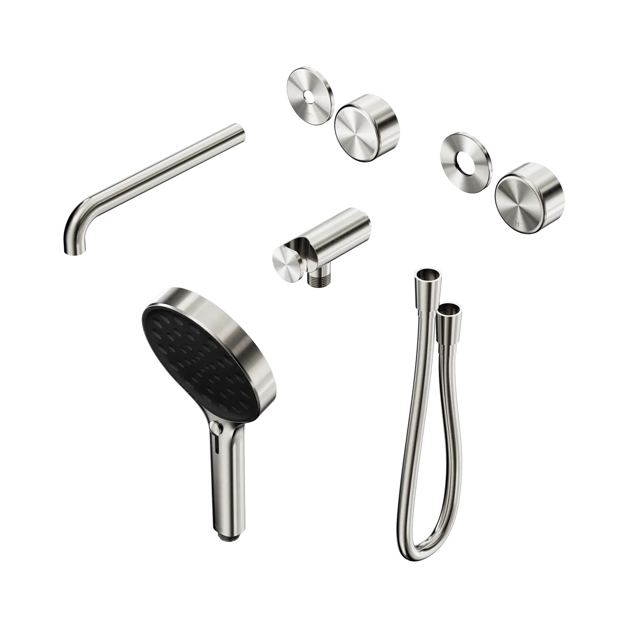 24 E090 BN Serenity Progressive Shower System With Spout With Metal Handle And Serenity Hand Shower Trim Kit Only Brushed Nickel image 1