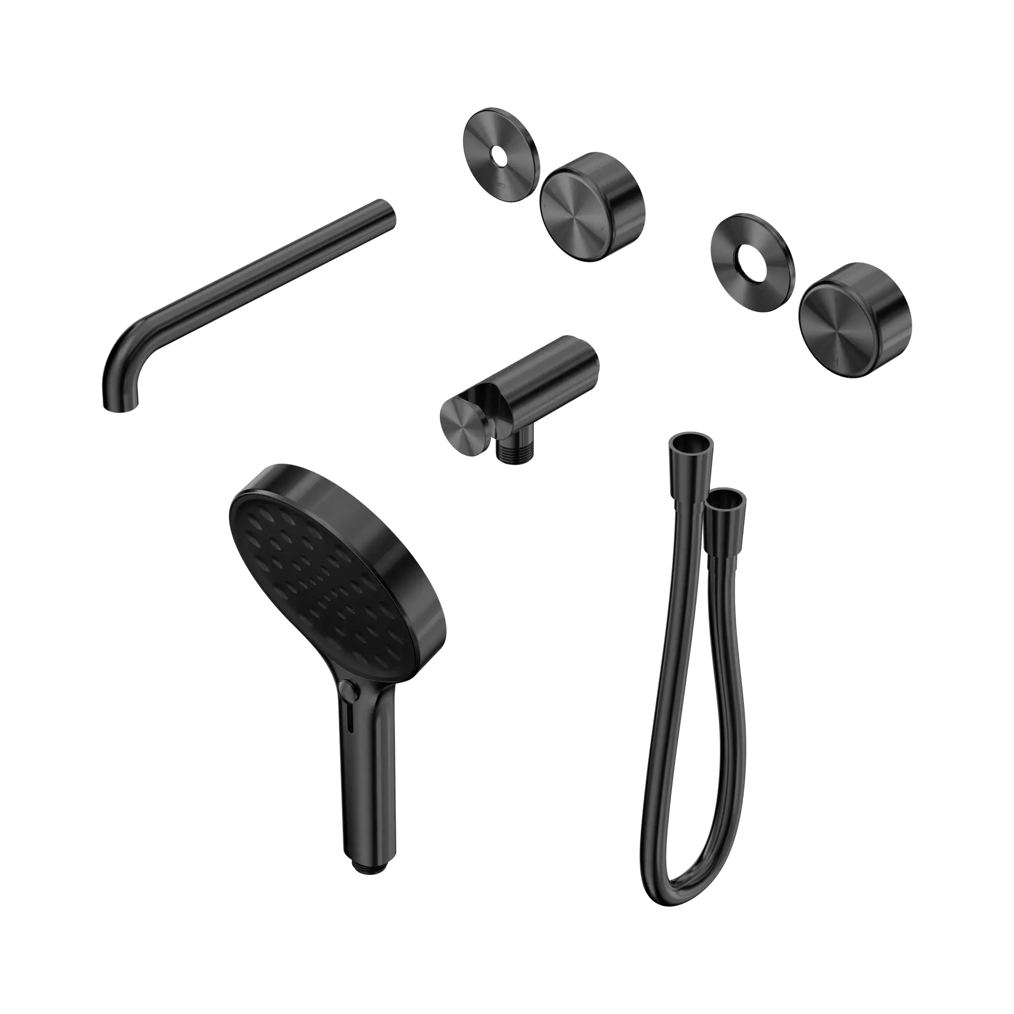 24 E090 GM Serenity Progressive Shower System With Spout With Metal Handle And Serenity Hand Shower Trim Kit Only Gun Metal image 1