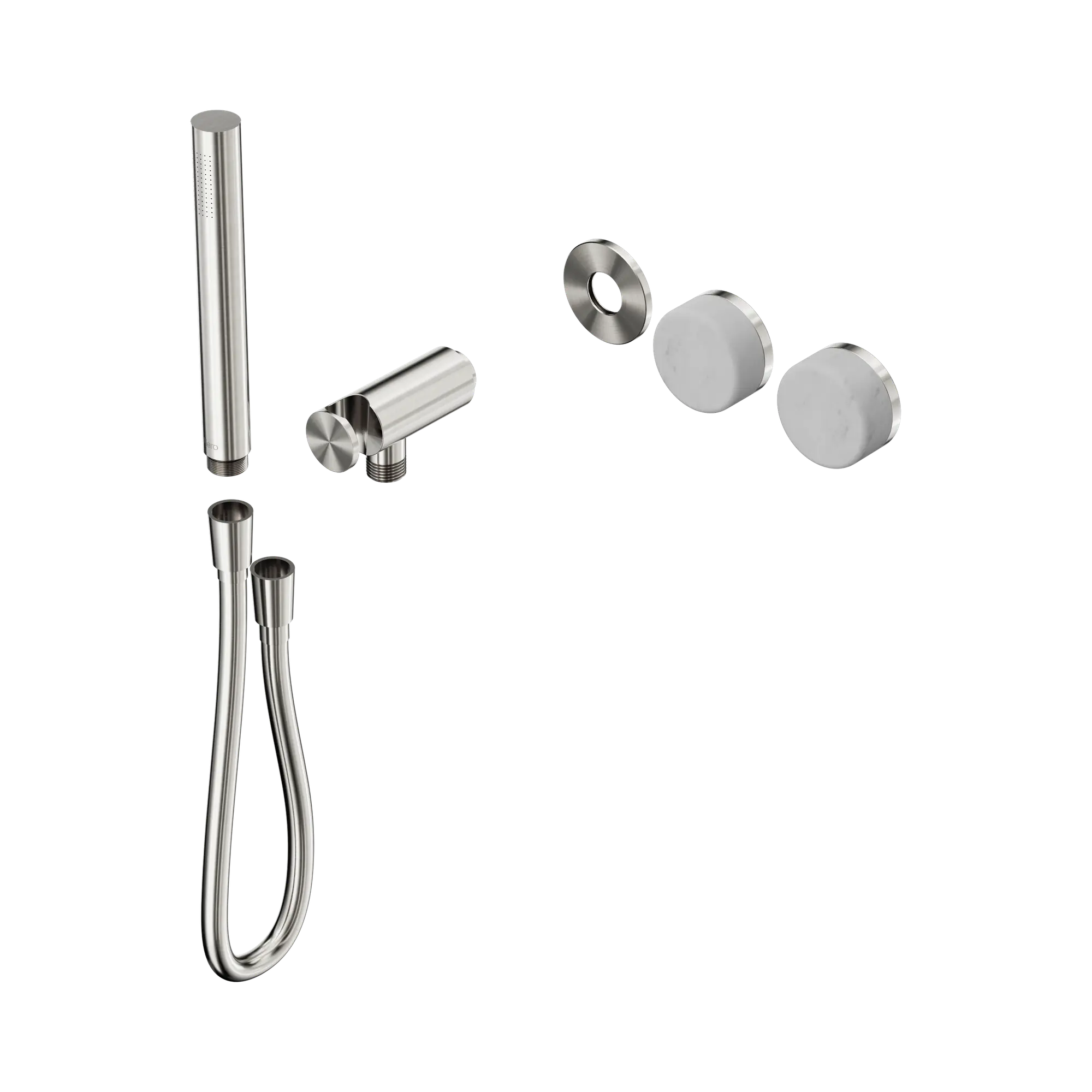 24 E091 BN Serenity Progressive Shower System With Carrara Handle And Slim Shower Trim Kit Only Brushed Nickel image 1