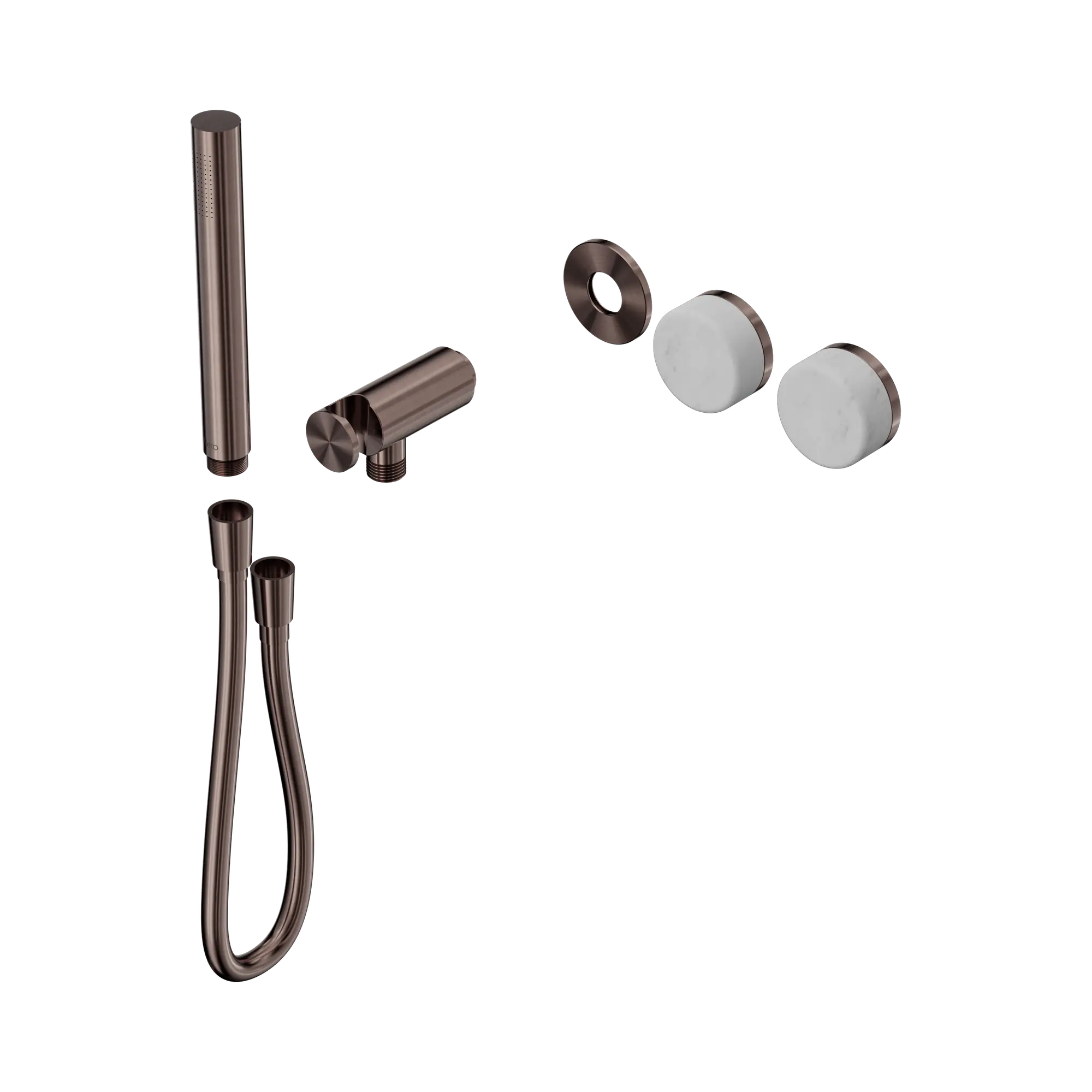 24 E091 BZ Serenity Progressive Shower System With Carrara Handle And Slim Shower Trim Kit Only Brushed Bronze image 1