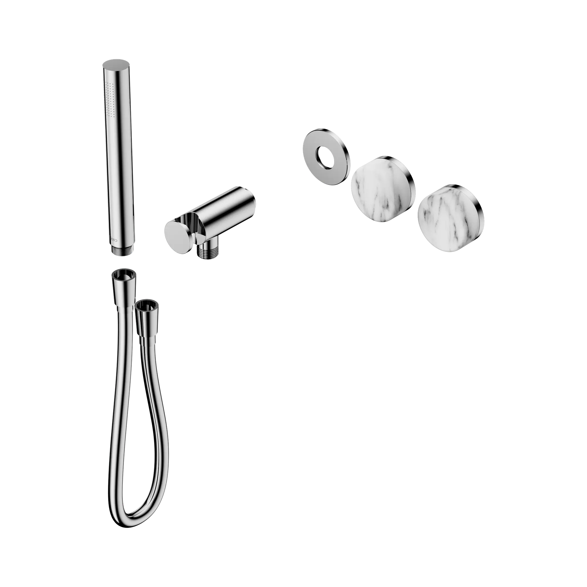 24 E094 CH Serenity Progressive Shower System With Arabescato Corchia Handle And Slim Shower Trim Kit Only Chrome image 1