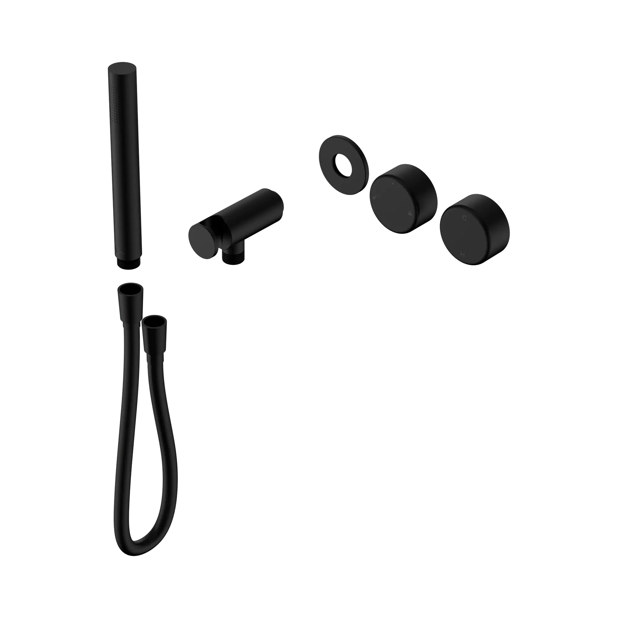 24 E096 MB Serenity Progressive Shower System With Metal Handle And Slim Shower Trim Kit Only Matte Black image 1