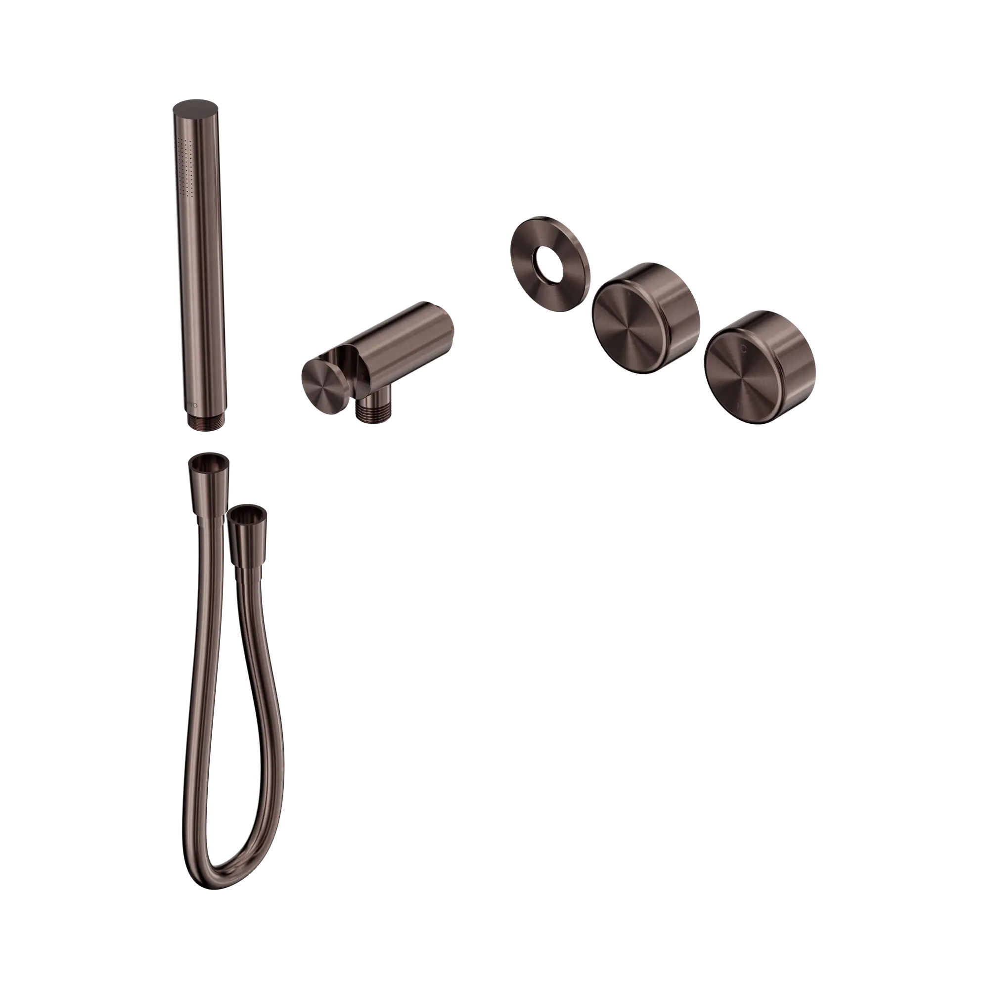 24 E096 BZ Serenity Progressive Shower System With Metal Handle And Slim Shower Trim Kit Only Brushed Bronze image 1