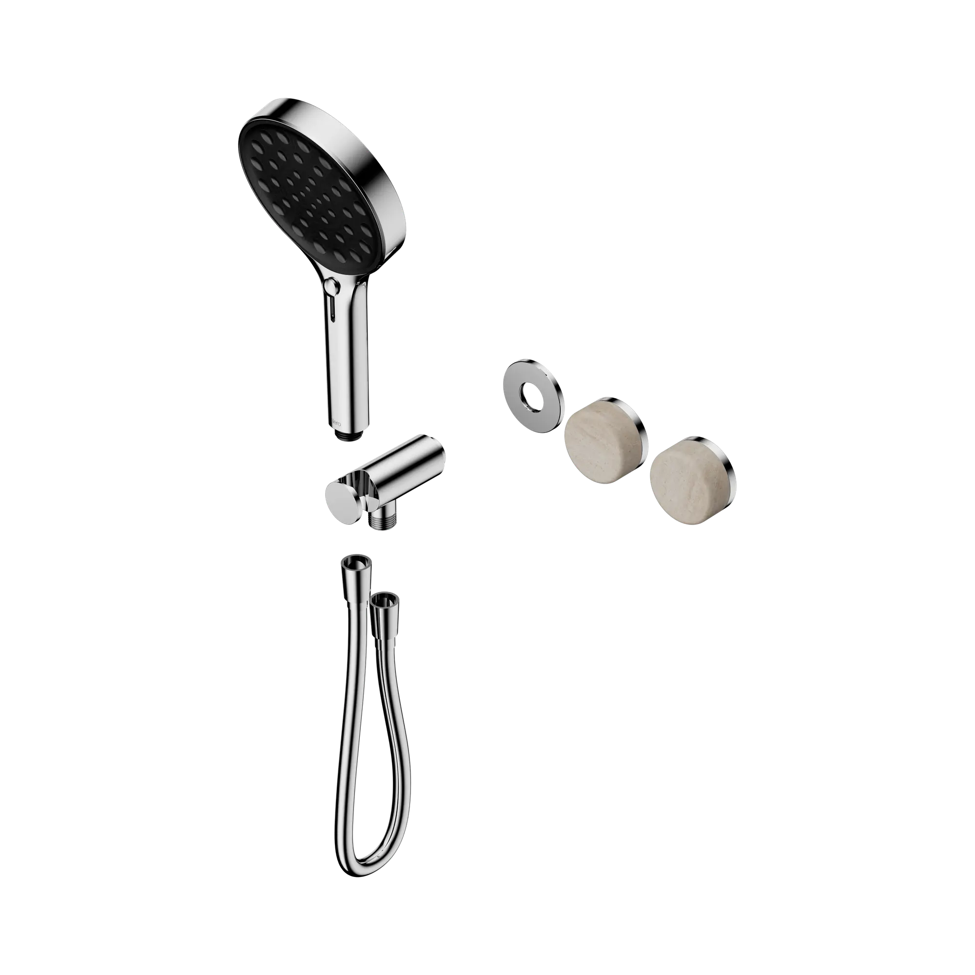 24 E099 CH Serenity Progressive Shower System With Rome Travertine Handle And Serenity Hand Shower Trim Kit Only Chrome image 1