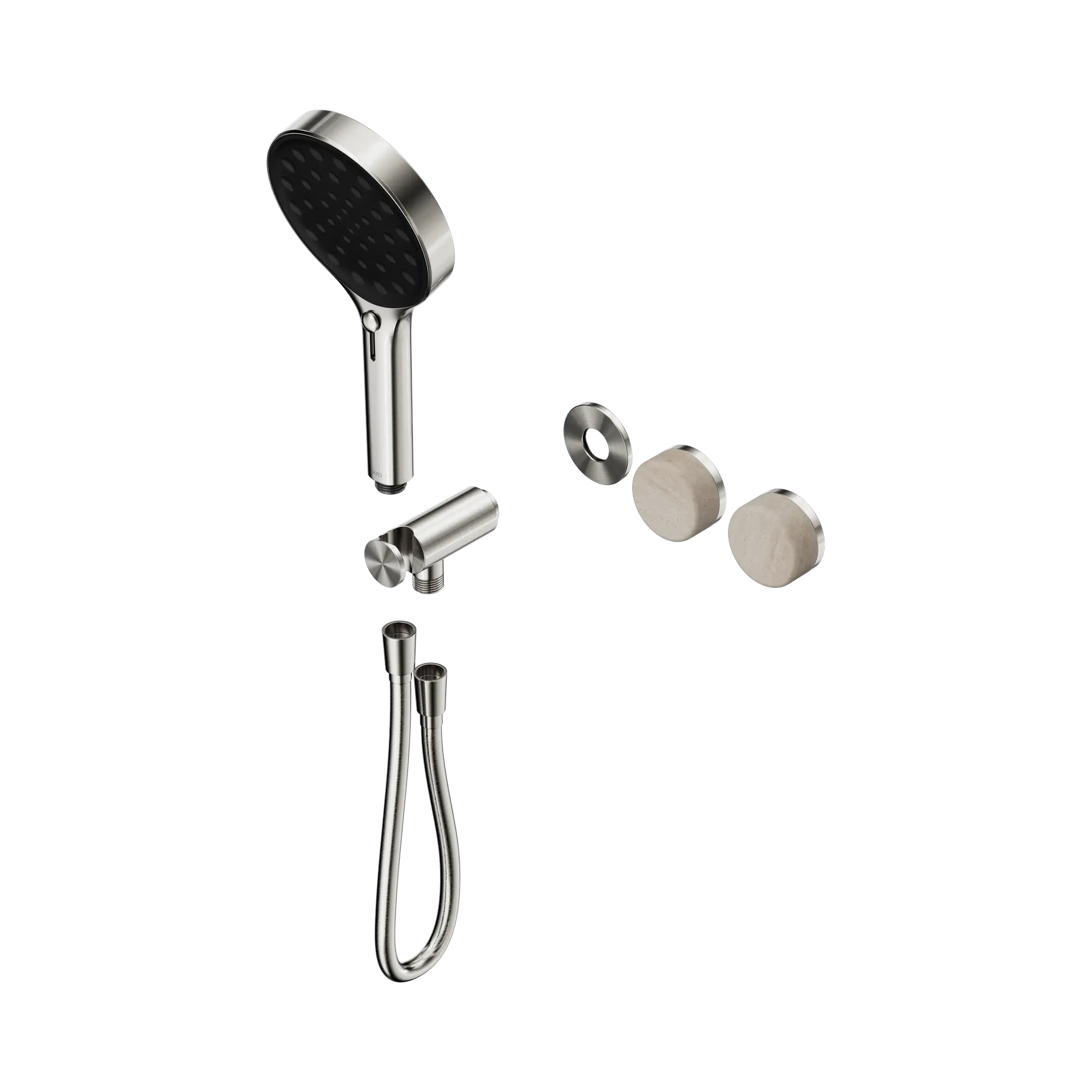 24 E099 BN Serenity Progressive Shower System With Rome Travertine Handle And Serenity Hand Shower Trim Kit Only Brushed Nickel image 1