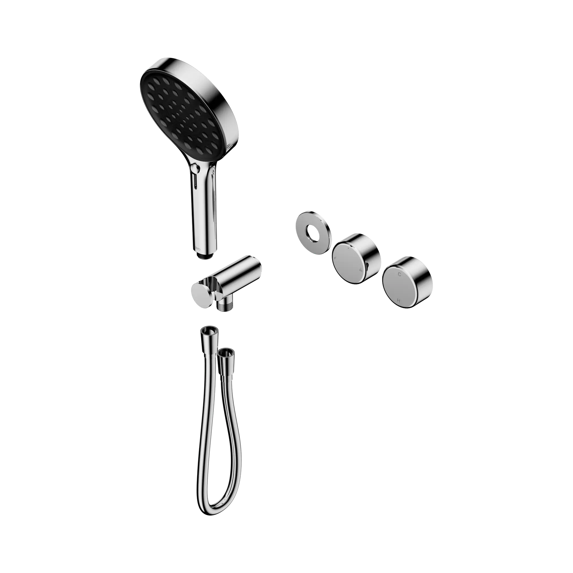 24 E102 CH Serenity Progressive Shower System With Metal Handle And Serenity Hand Shower Trim Kit Only Chrome image 1