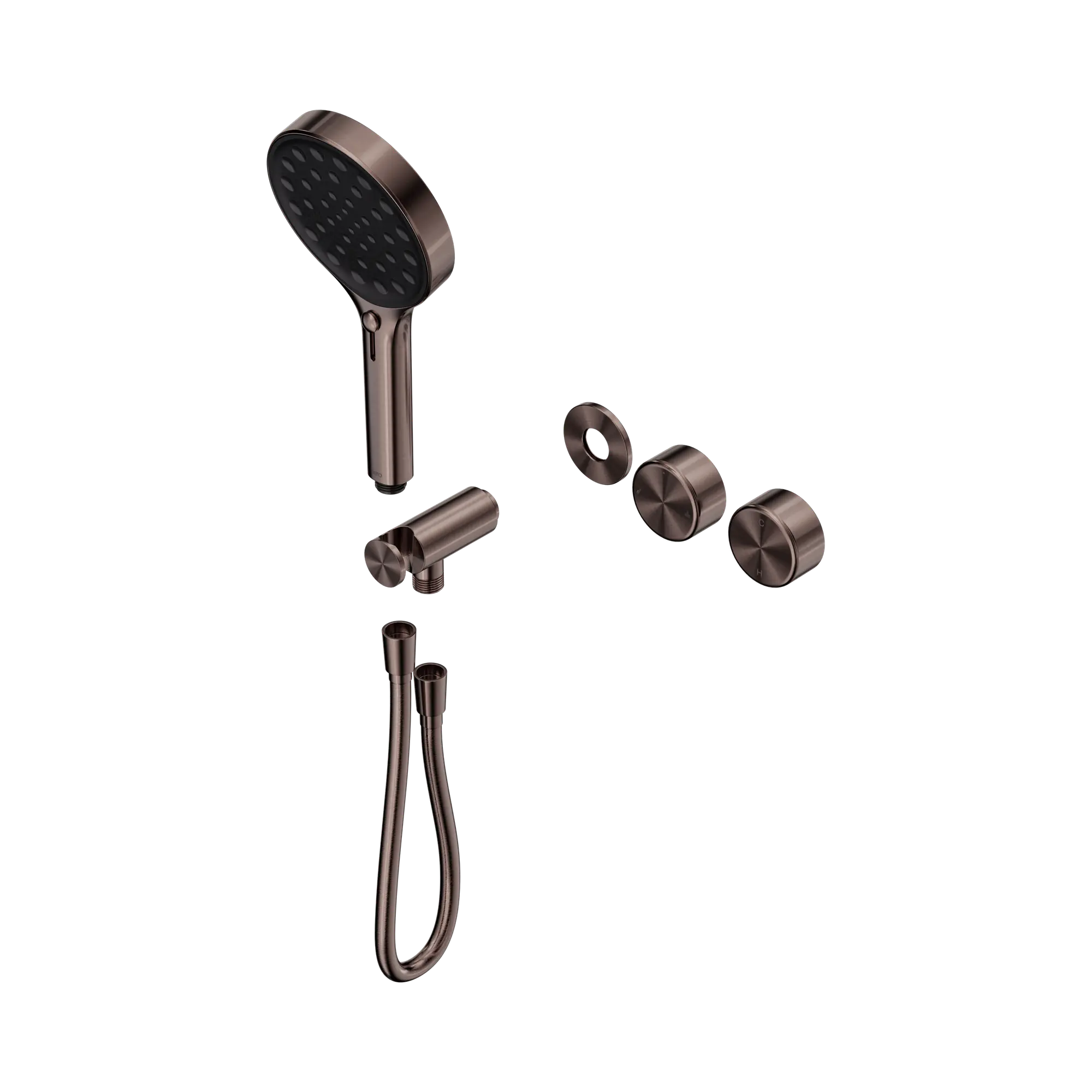 24 E102 BZ Serenity Progressive Shower System With Metal Handle And Serenity Hand Shower Trim Kit Only Brushed Bronze image 1