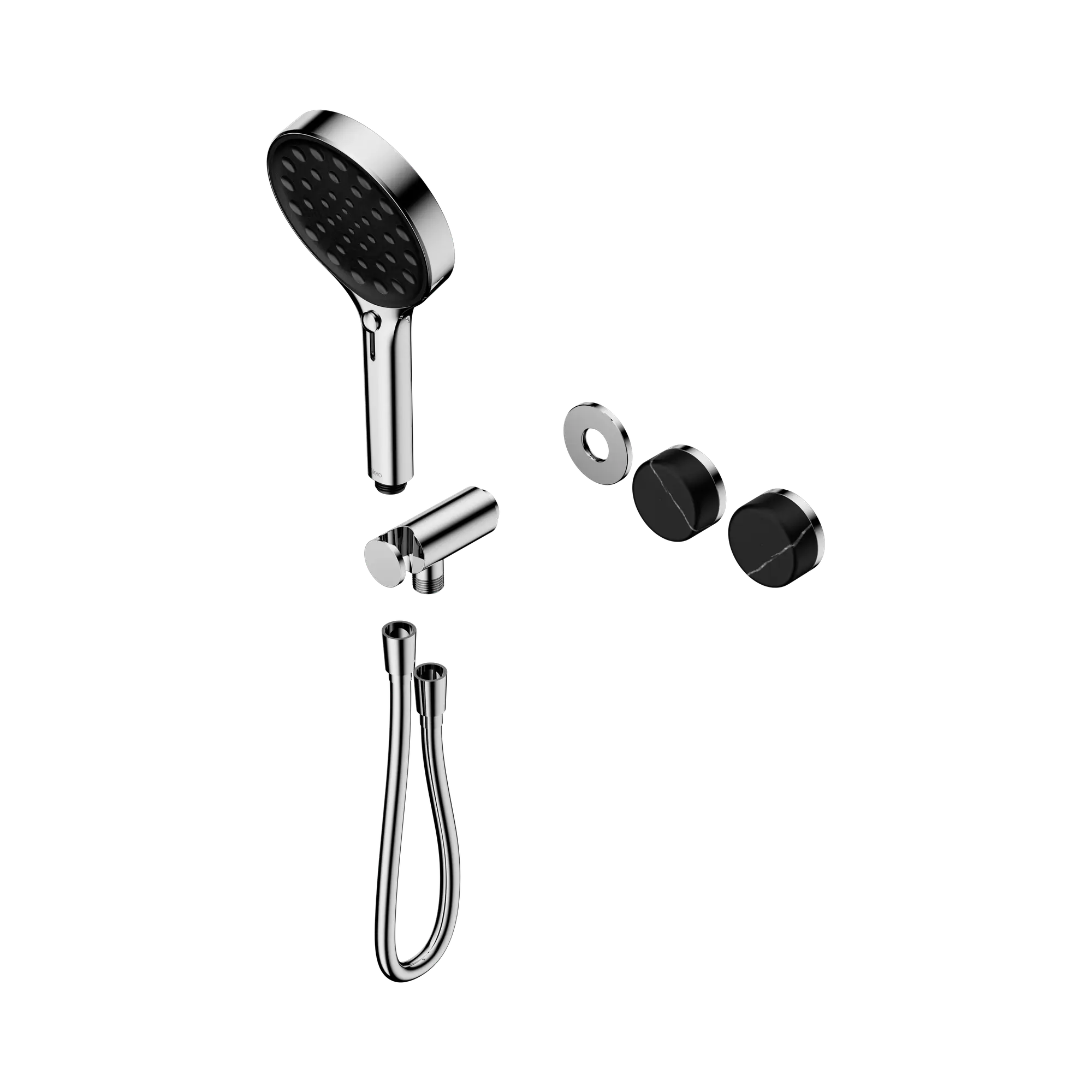 24 E124 CH Serenity Progressive Shower System With Marquina Black Handle And Serenity Hand Shower Trim Kit Only Chrome image 1