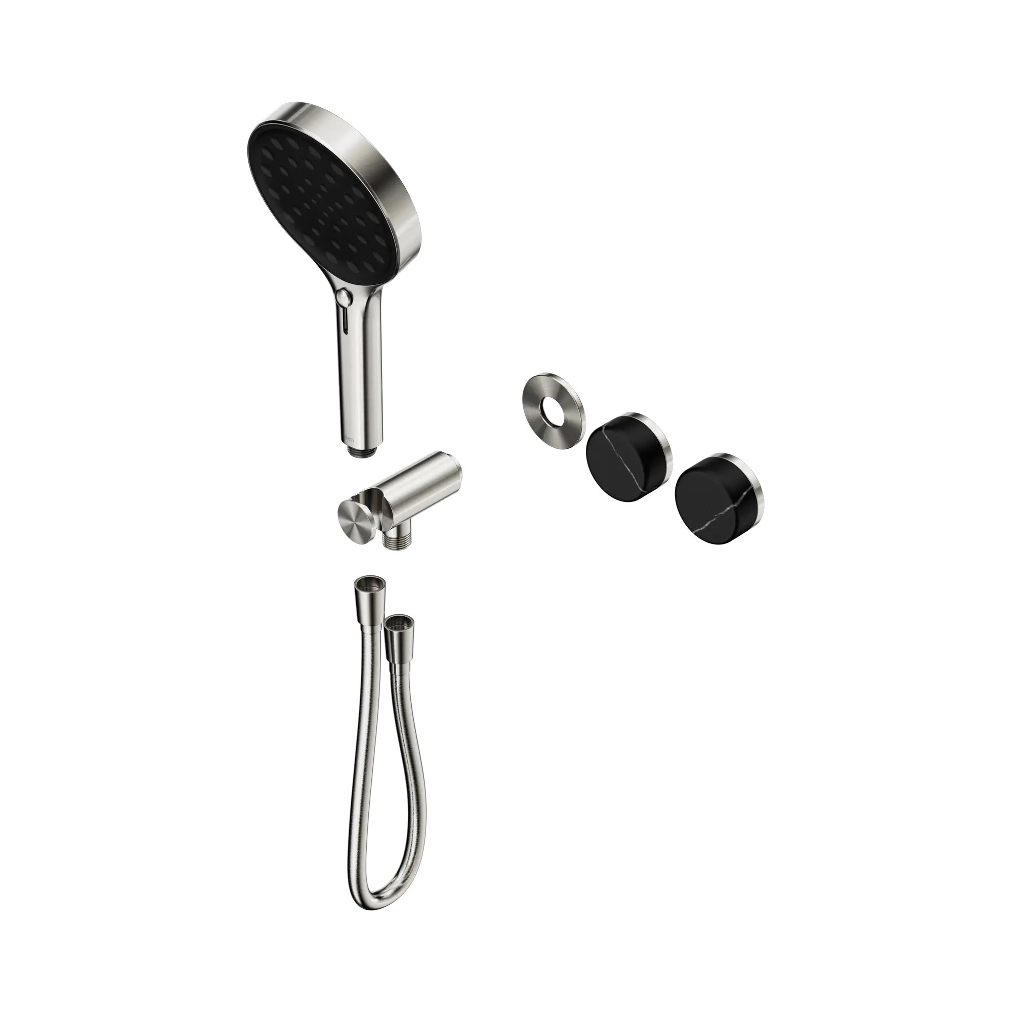 24 E124 BN Serenity Progressive Shower System With Marquina Black Handle And Serenity Hand Shower Trim Kit Only Brushed Nickel image 1