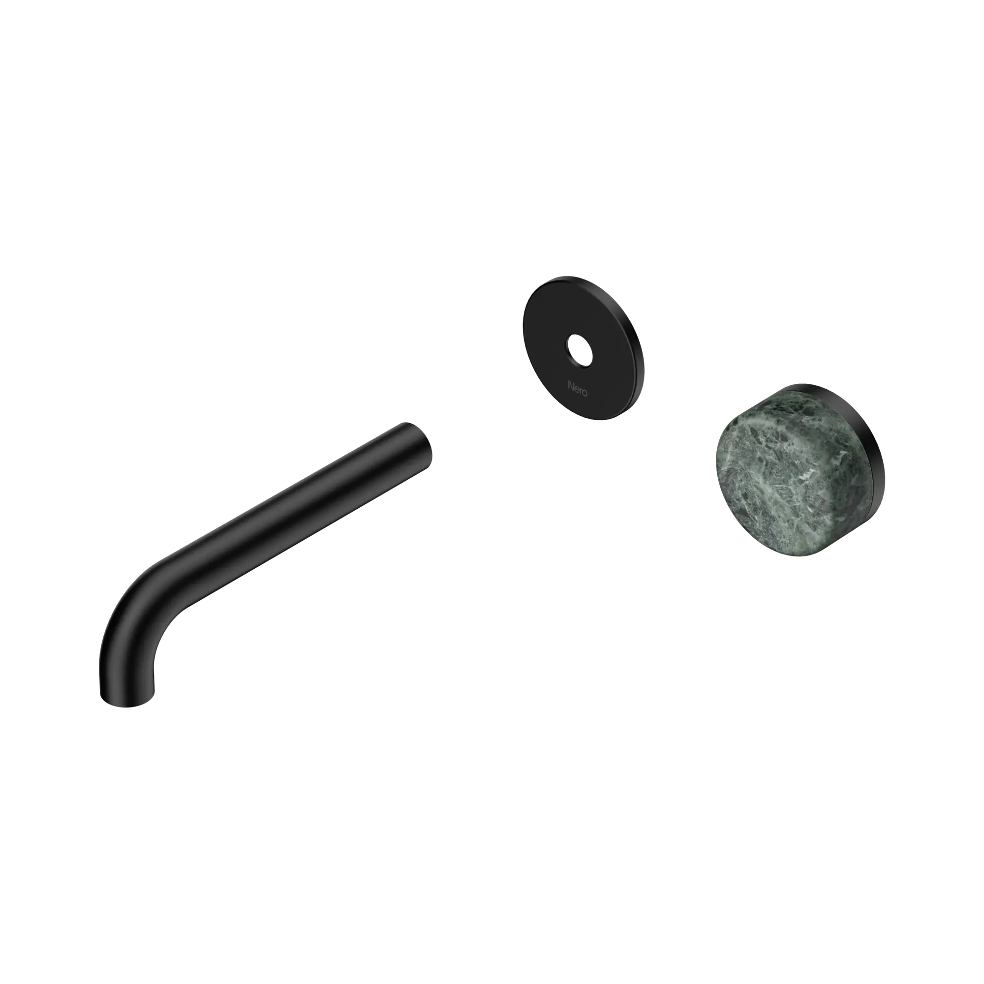 24 E104 MB Serenity Progressive Wall Basin Mixer 160mm Spout With Verde Alpi Handle Trim Kit Only Matte Black image 1