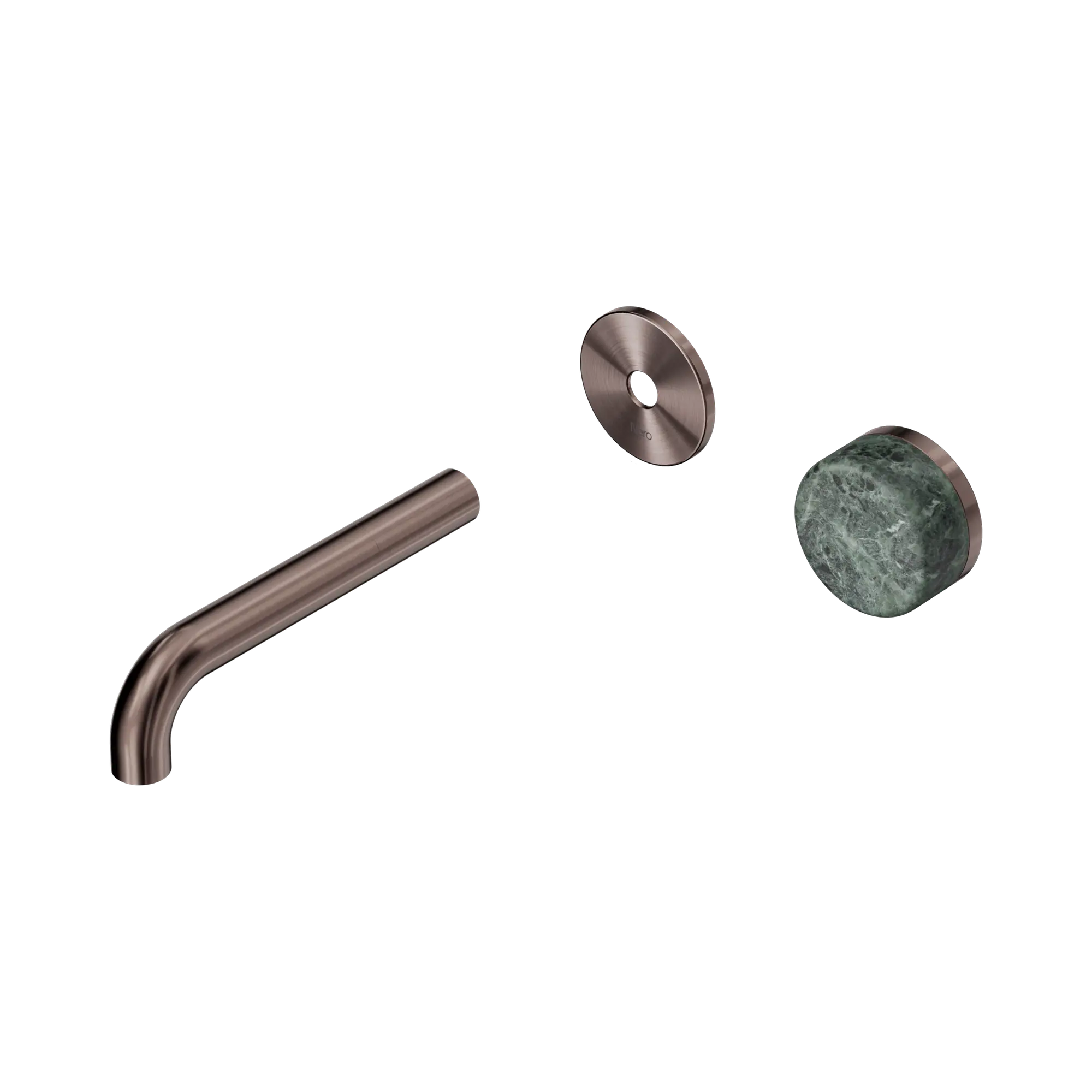 24 E104 BZ Serenity Progressive Wall Basin Mixer 160mm Spout With Verde Alpi Handle Trim Kit Only Brushed Bronze image 1