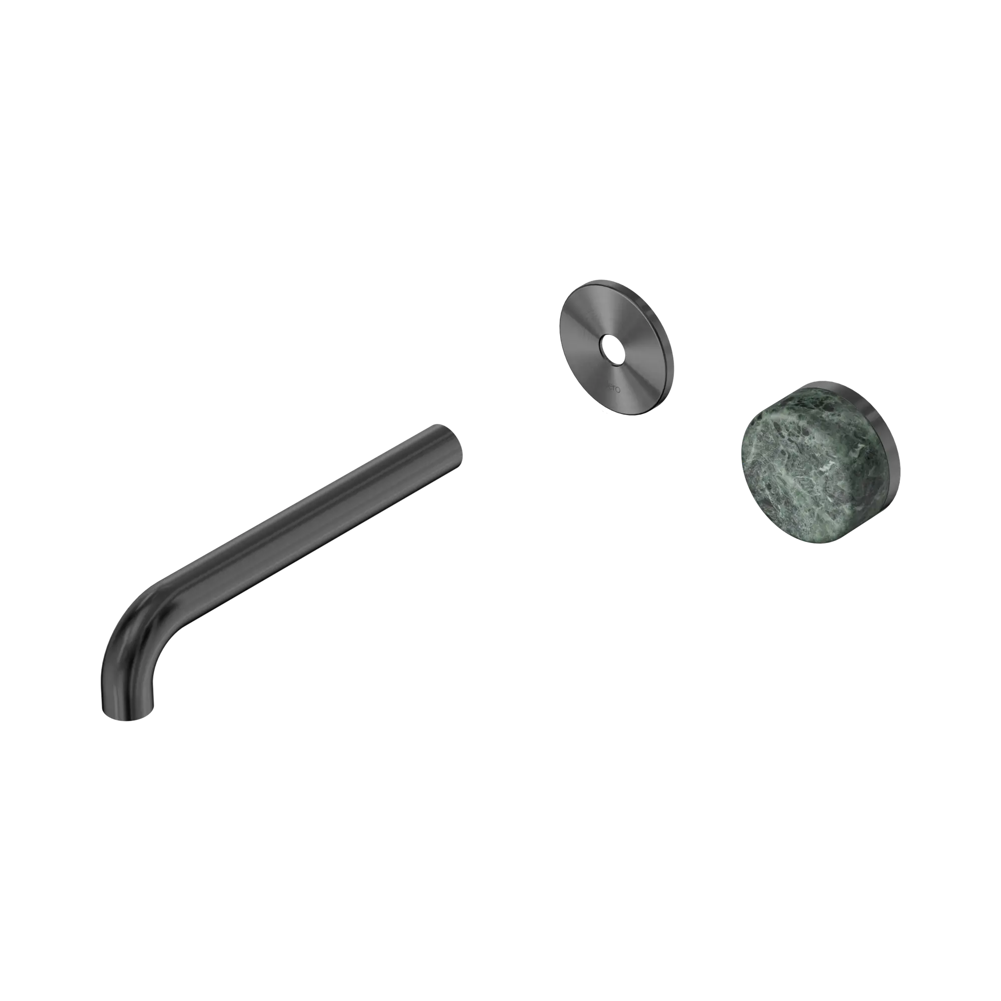 24 E110 GM Serenity Progressive Wall Basin Mixer 185mm Spout With Verde Alpi Handle Trim Kit Only Gun Metal image 1