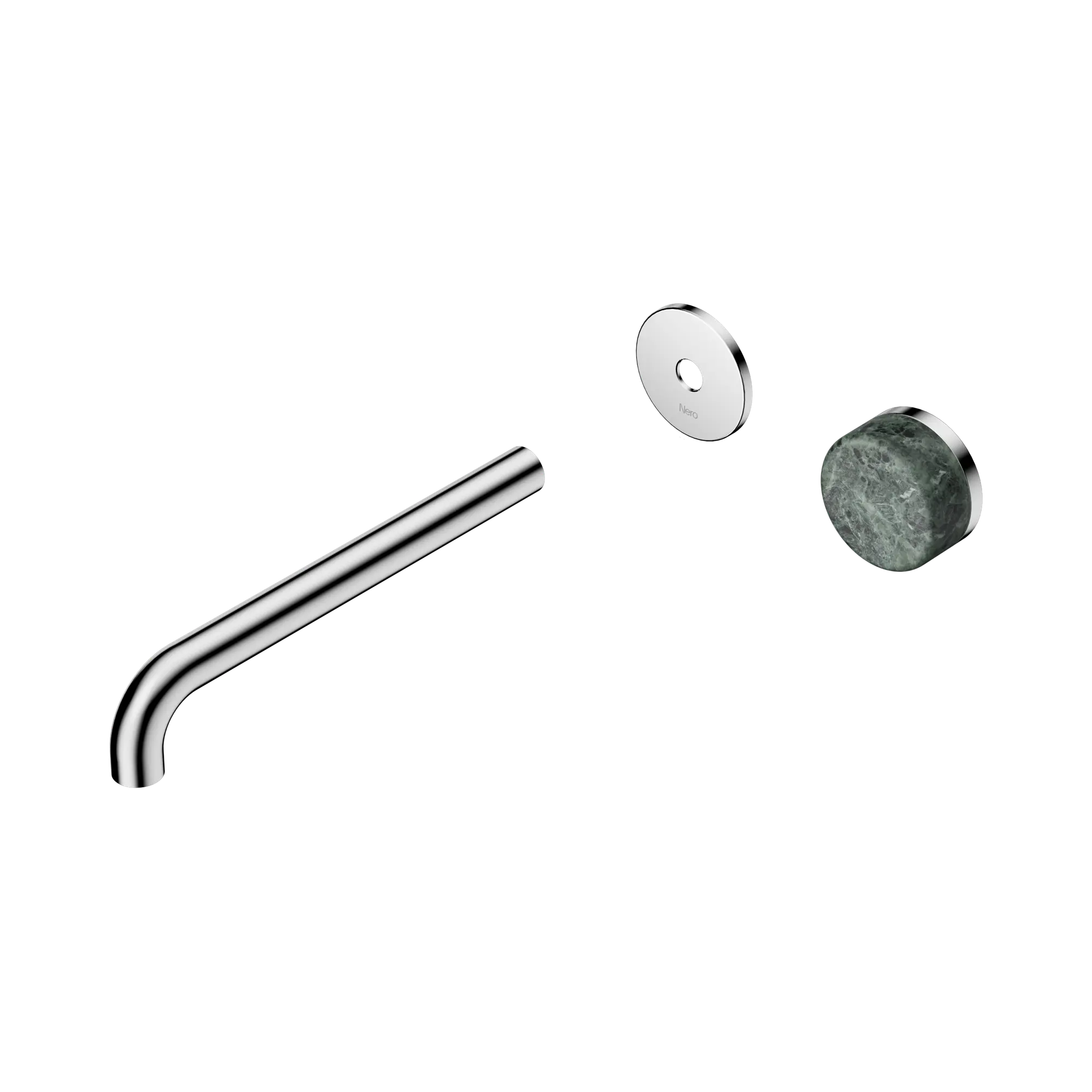 24 E116 CH Serenity Progressive Wall Basin Mixer 220mm Spout With Verde Alpi Handle Trim Kit Only Chrome image 1