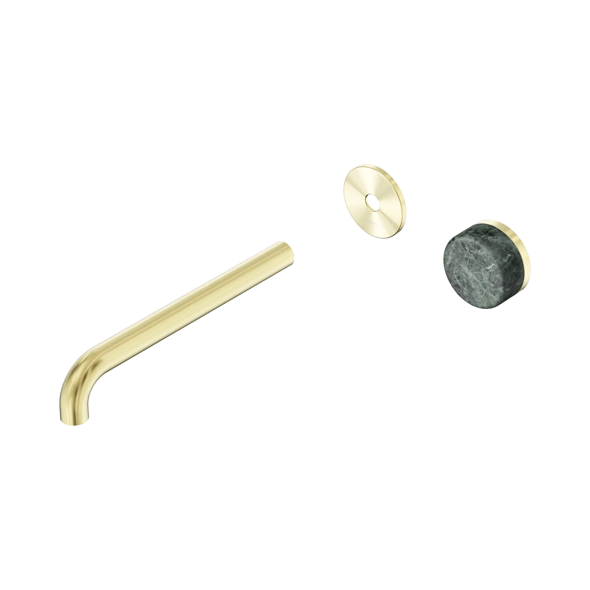 24 E116 BG Serenity Progressive Wall Basin Mixer 220mm Spout With Verde Alpi Handle Trim Kit Only Brushed Gold image 1