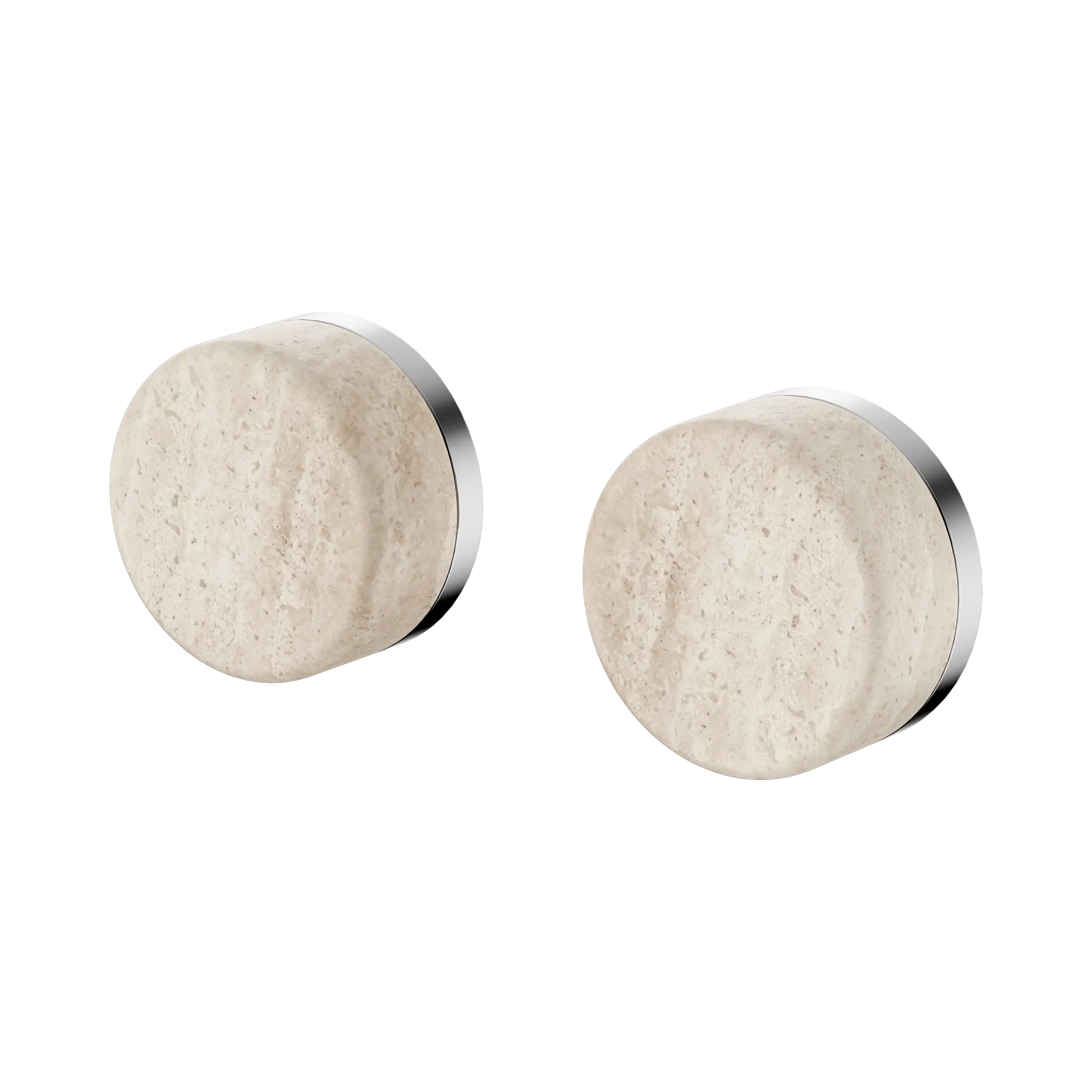 24 D007 CH Serenity Wall Top Assembly With Rome Travertine Handle Chrome image 1