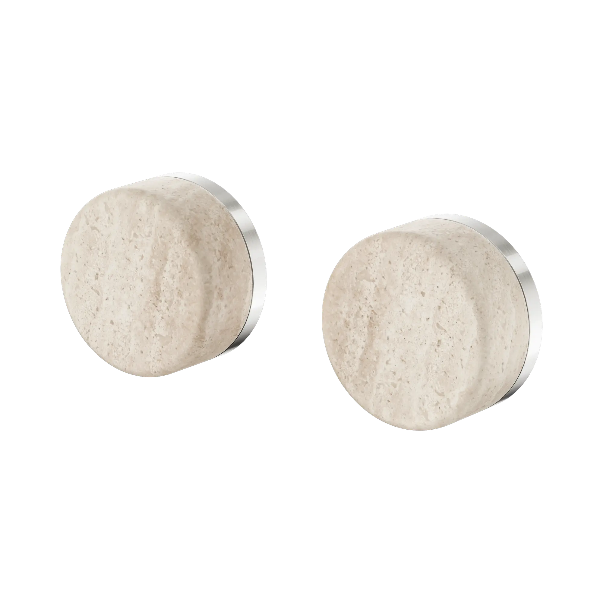 24 D007 BN Serenity Wall Top Assembly With Rome Travertine Handle Brushed Nickel image 1