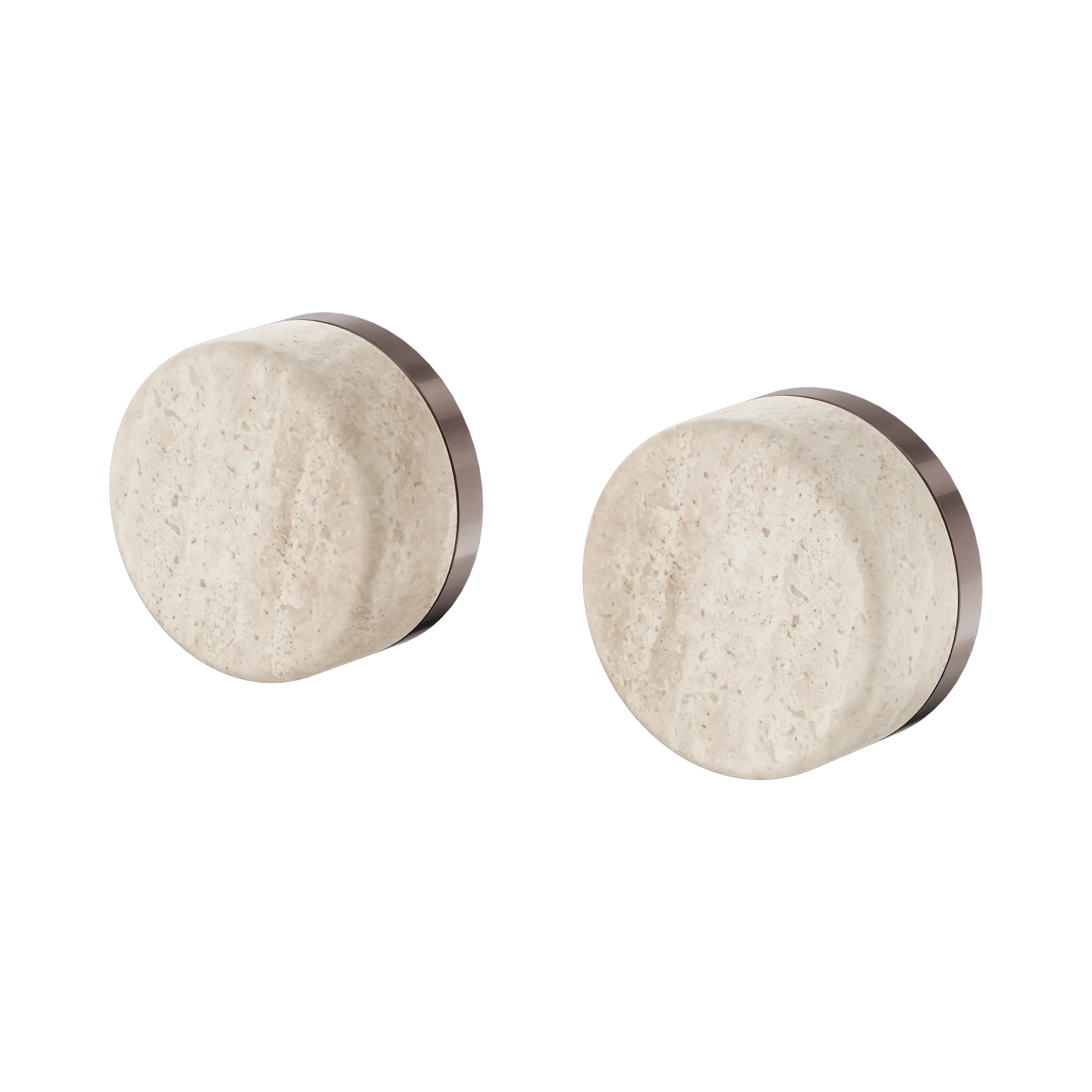 24 D007 BZ Serenity Wall Top Assembly With Rome Travertine Handle Brushed Bronze image 1