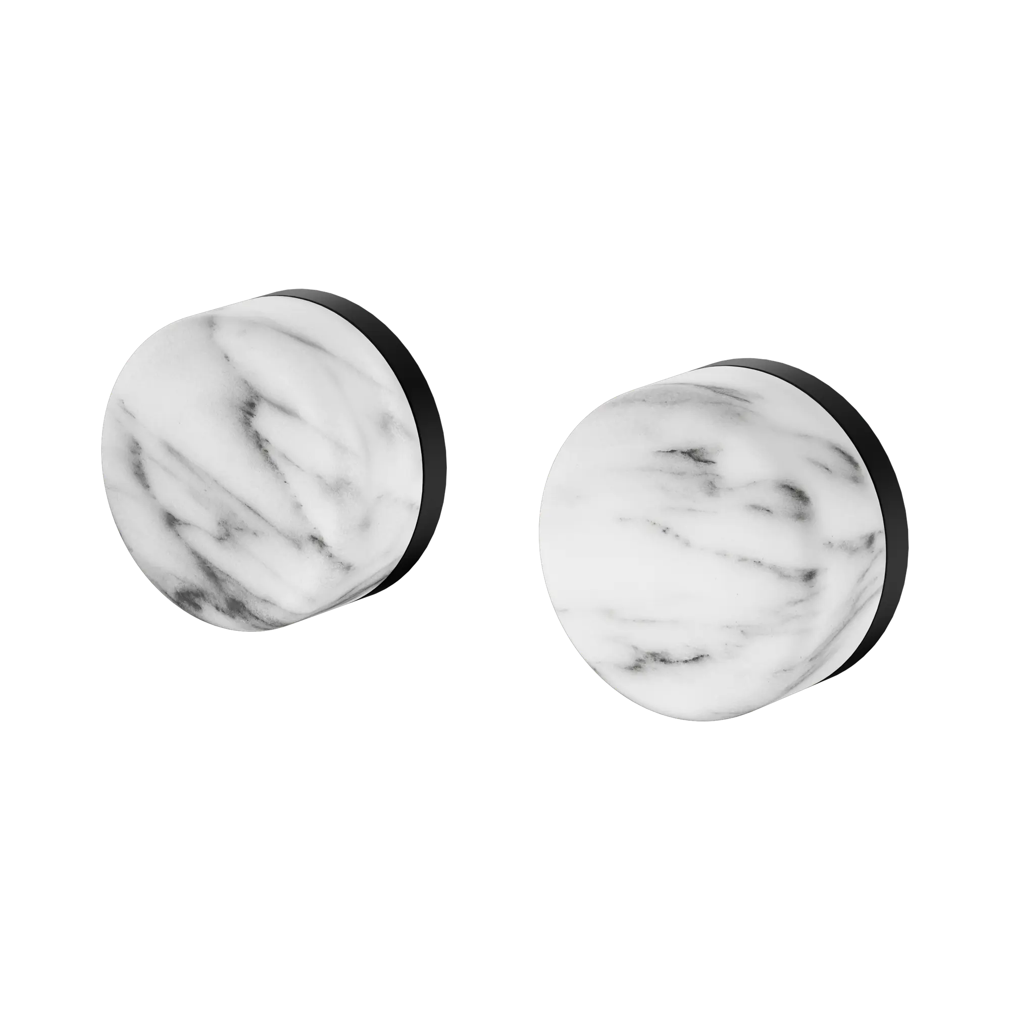 24 D008 MB Serenity Wall Top Assembly With Arabescato Corchia Handle Matte Black image 1