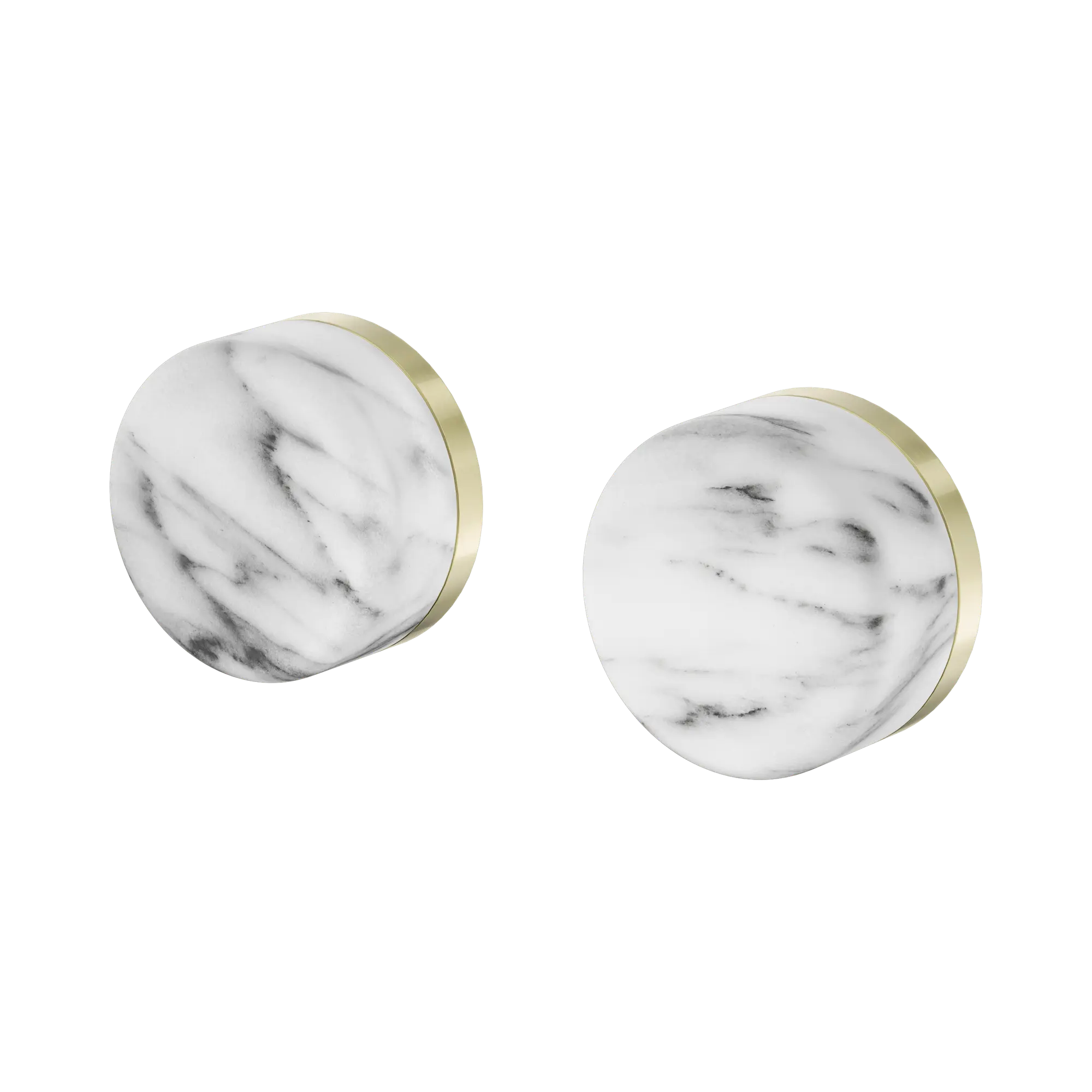 24 D008 BG Serenity Wall Top Assembly With Arabescato Corchia Handle Brushed Gold image 1