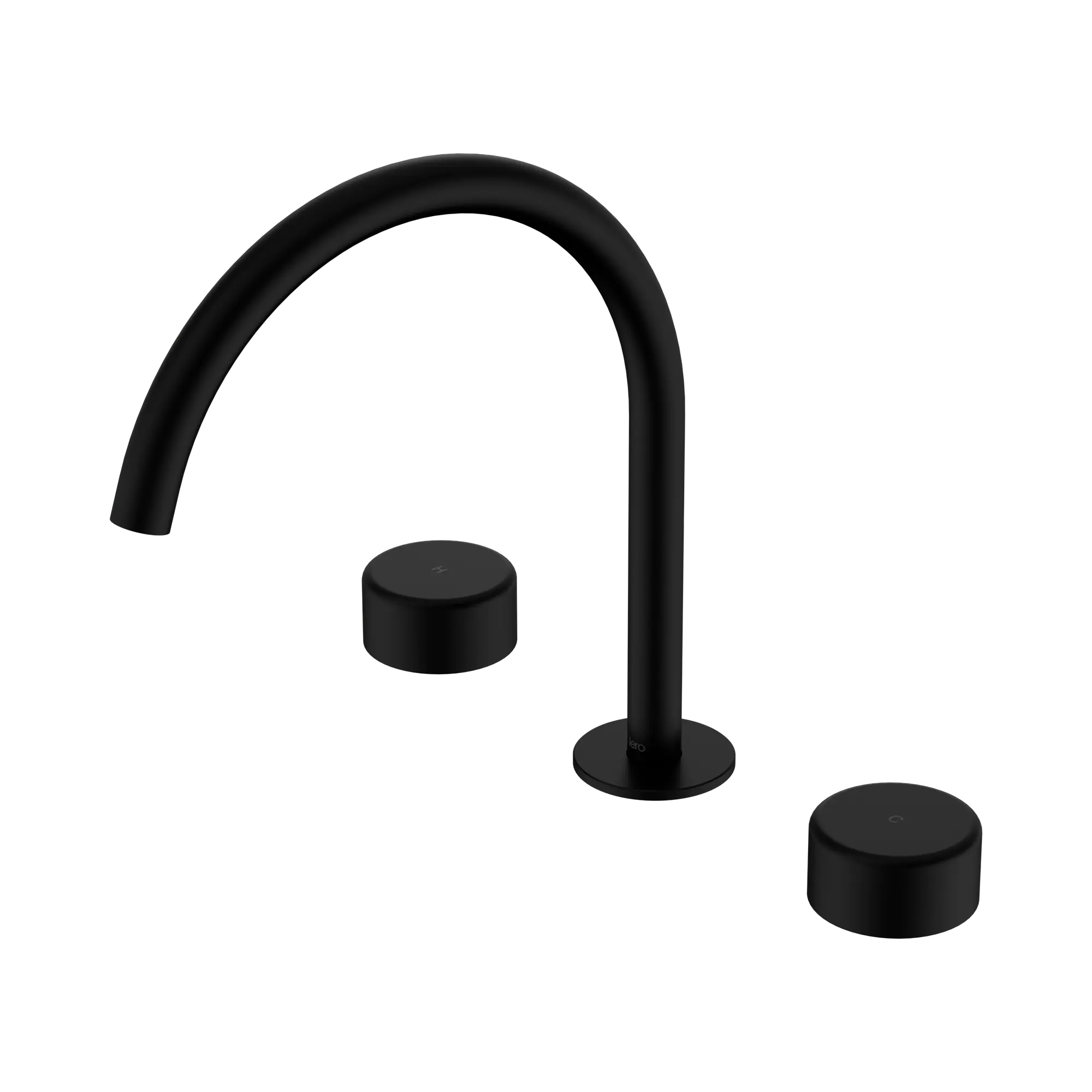 24 D022 MB Serenity Bath Kitchen Set Arc Spout With Metal Handle Matte Black image 1