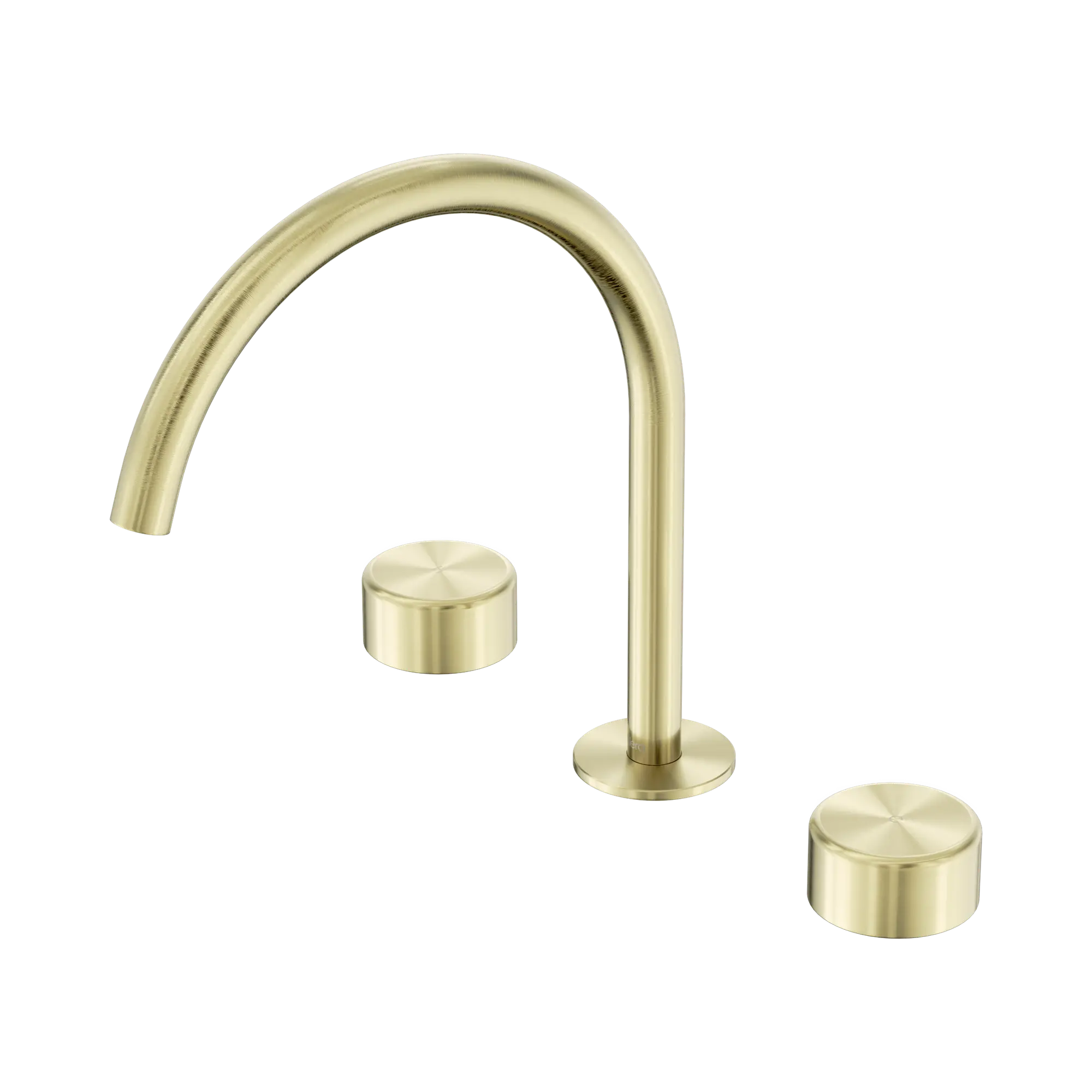 24 D022 BG Serenity Bath Kitchen Set Arc Spout With Metal Handle Brushed Gold image 1
