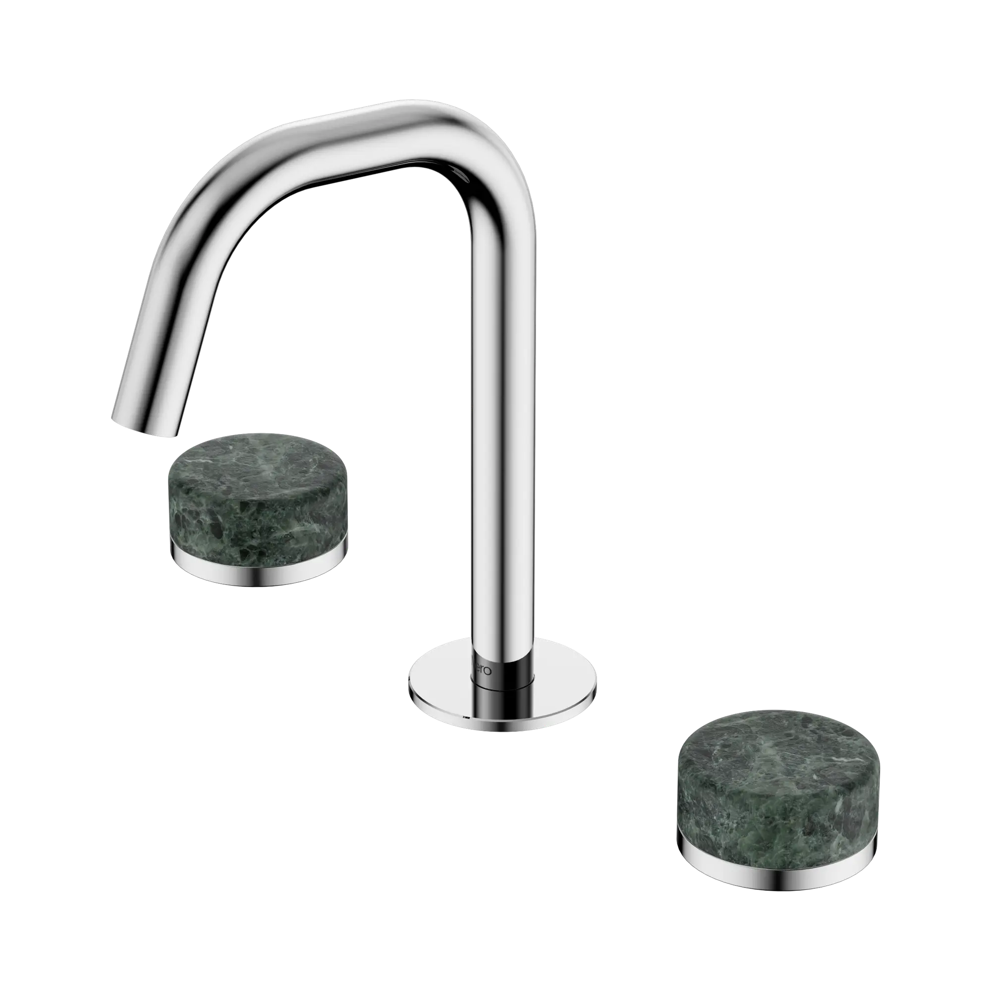 24 D024 CH Serenity Basin Set Edge Spout With Verde Alpi Handle Chrome image 1
