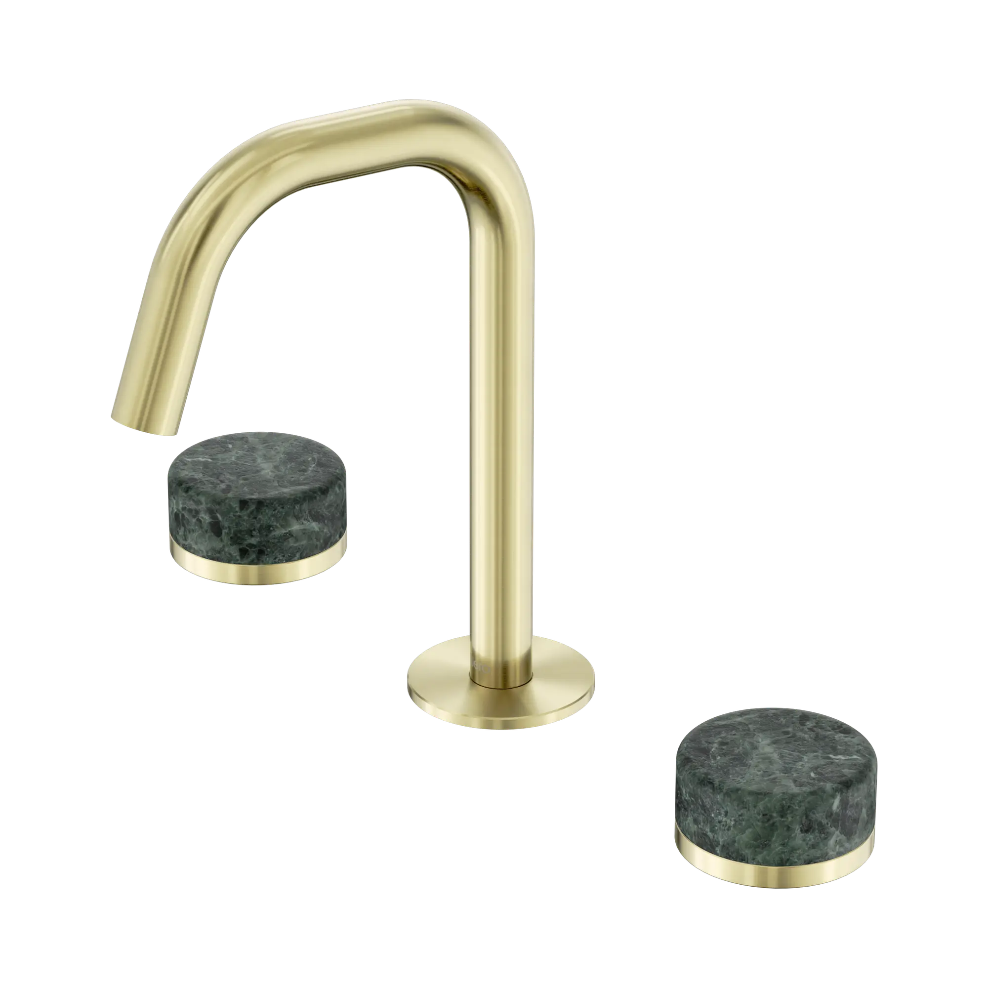 24 D024 BG Serenity Basin Set Edge Spout With Verde Alpi Handle Brushed Gold image 1