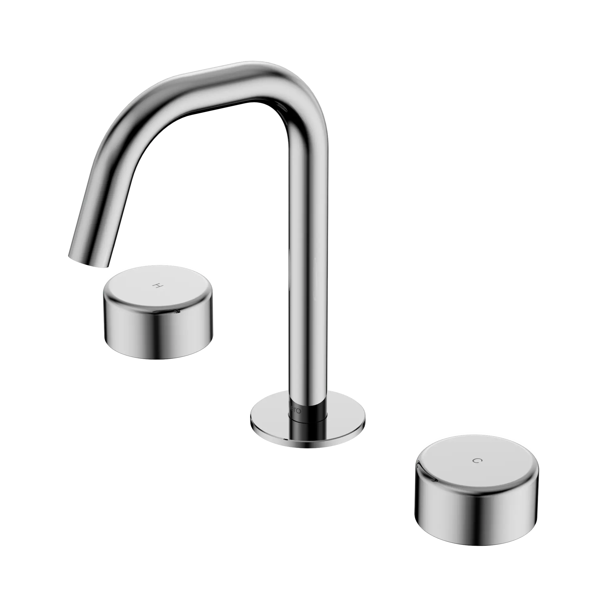 24 D028 CH Serenity Basin Set Edge Spout With Metal Handle Chrome image 1
