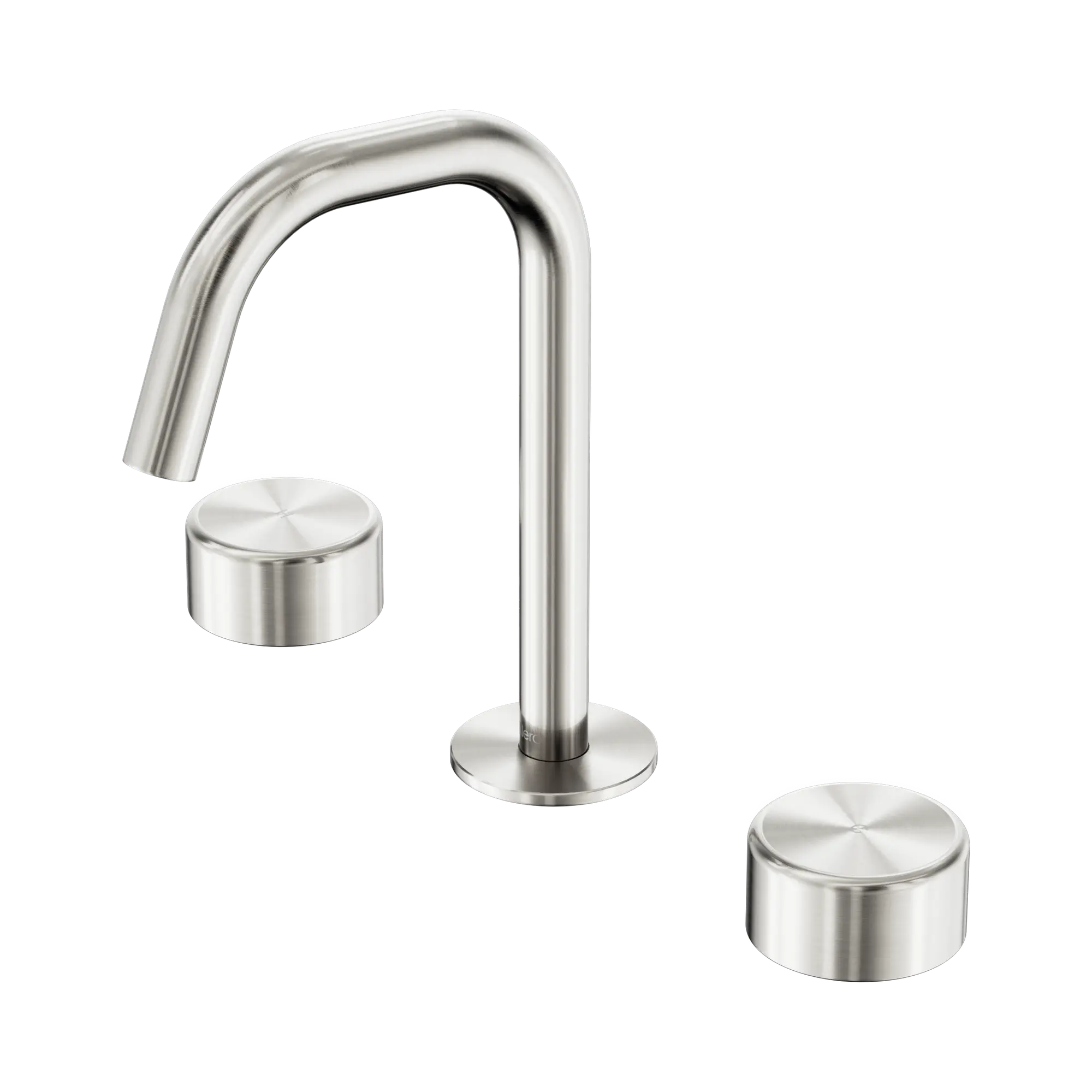 24 D028 BN Serenity Basin Set Edge Spout With Metal Handle Brushed Nickel image 1