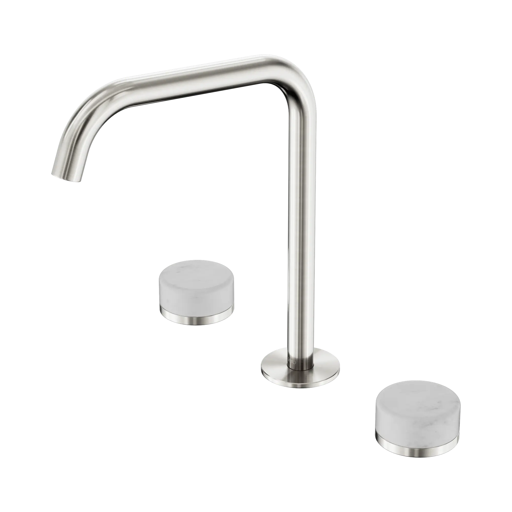 24 D029 BN Serenity Bath Kitchen Set Edge Spout With Carrara Handle Brushed Nickel image 1
