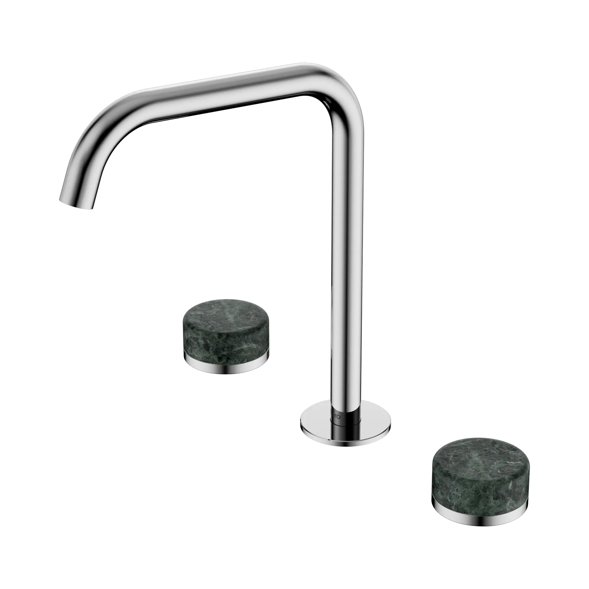 24 D030 CH Serenity Bath Kitchen Set Edge Spout With Verde Alpi Handle Chrome image 1