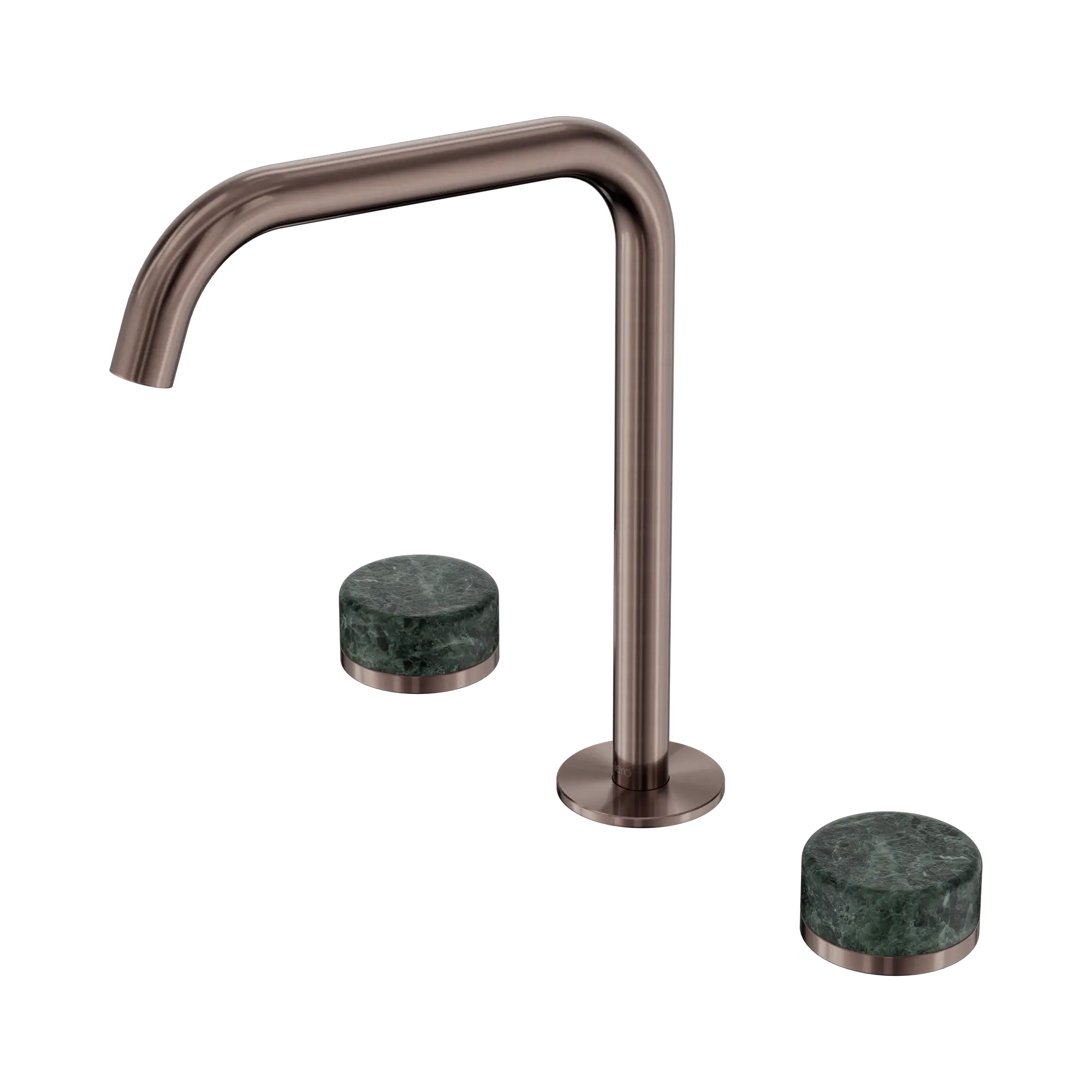 24 D030 BZ Serenity Bath Kitchen Set Edge Spout With Verde Alpi Handle Brushed Bronze image 1