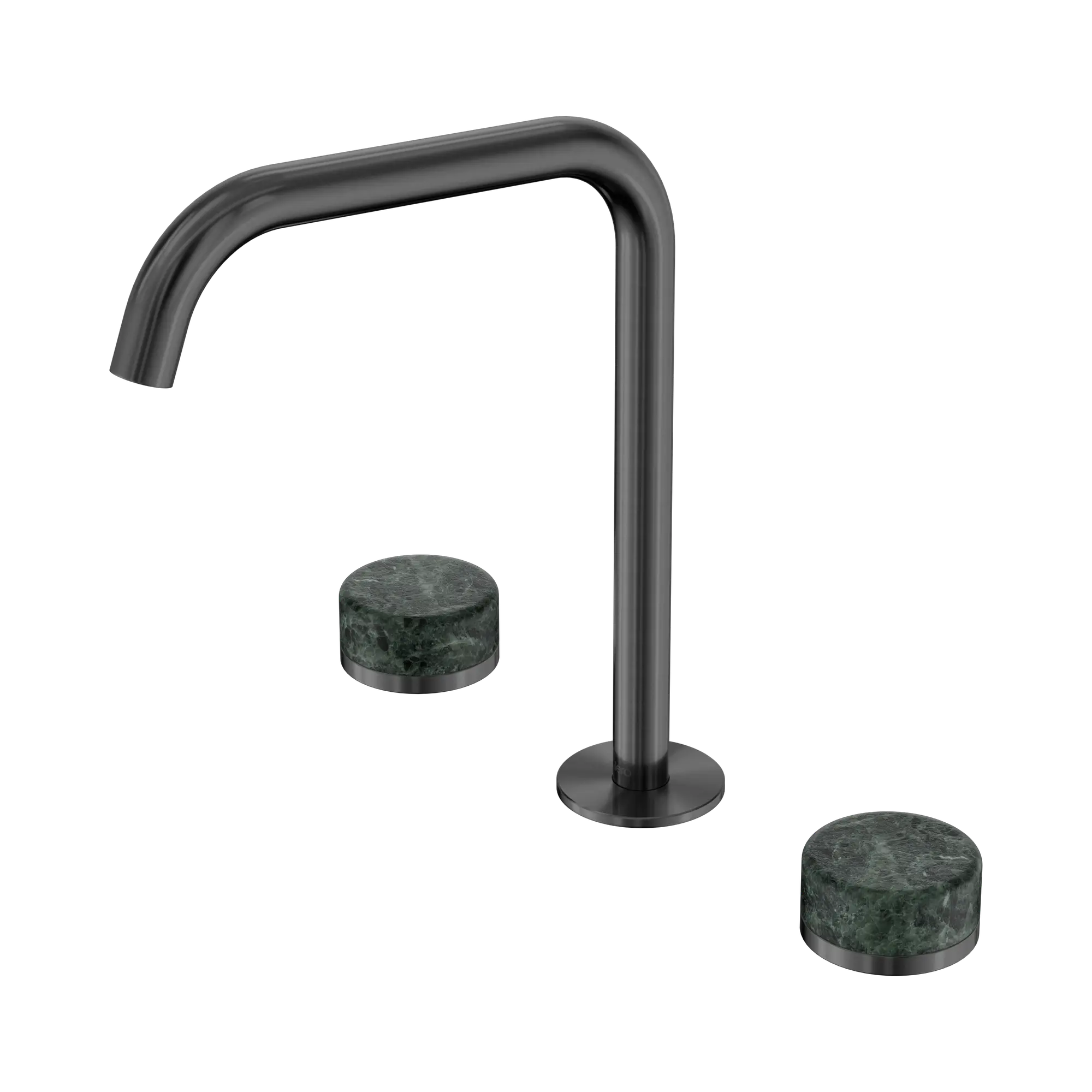 24 D030 GM Serenity Bath Kitchen Set Edge Spout With Verde Alpi Handle Gun Metal image 1
