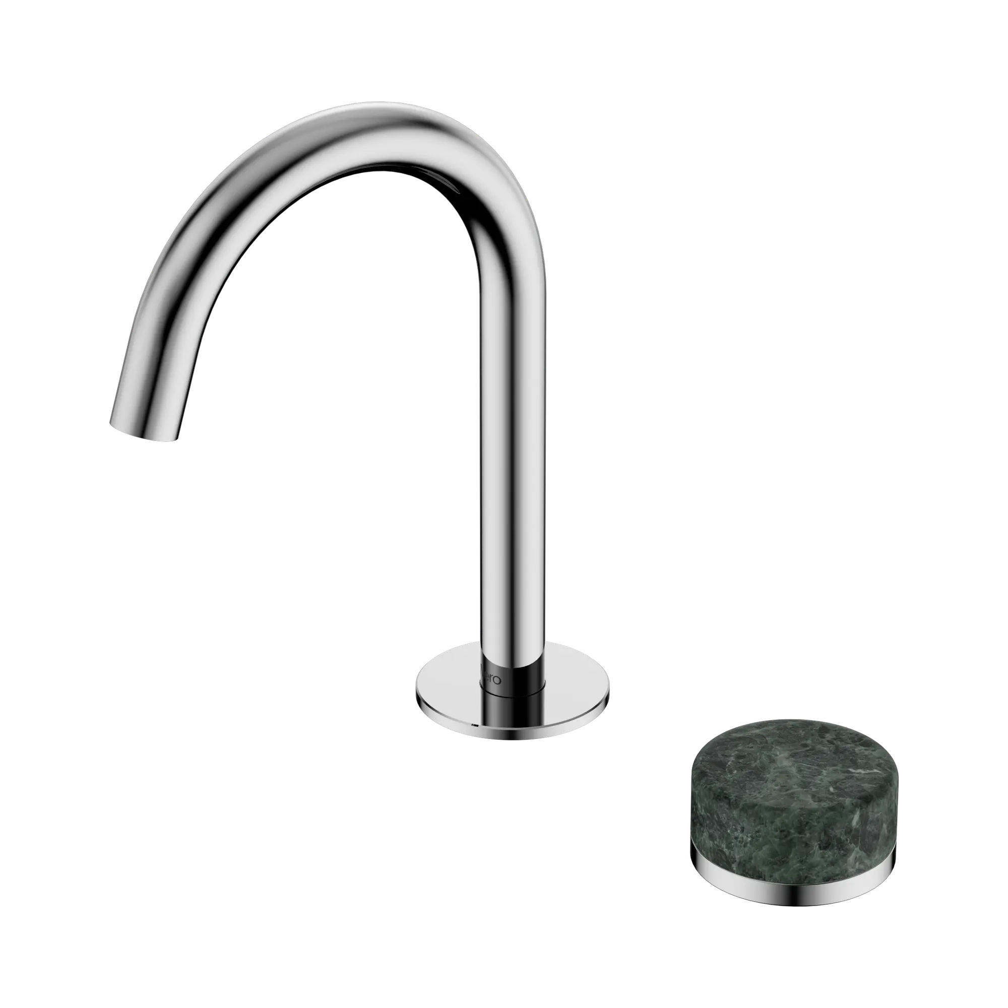24 E032 CH Serenity Progressive Basin Mixer Arc Spout With Verde Alpi Handle Chrome image 1