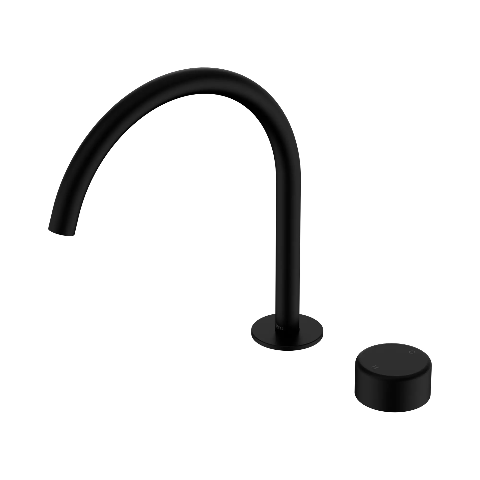 24 E042 MB Serenity Progressive Bath Kitchen Mixer Arc Spout With Metal Handle Matte Black image 1