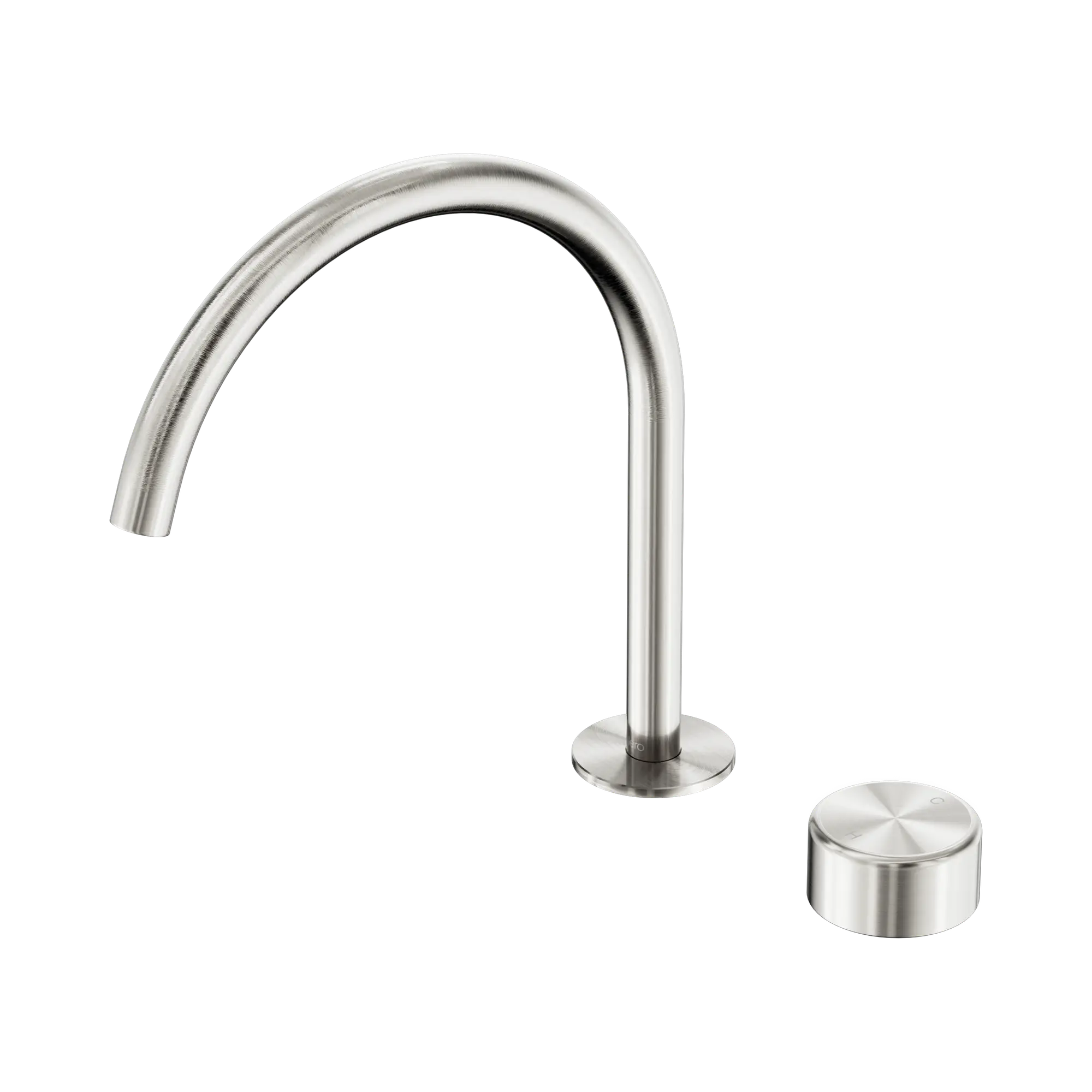 24 E042 BN Serenity Progressive Bath Kitchen Mixer Arc Spout With Metal Handle Brushed Nickel image 1