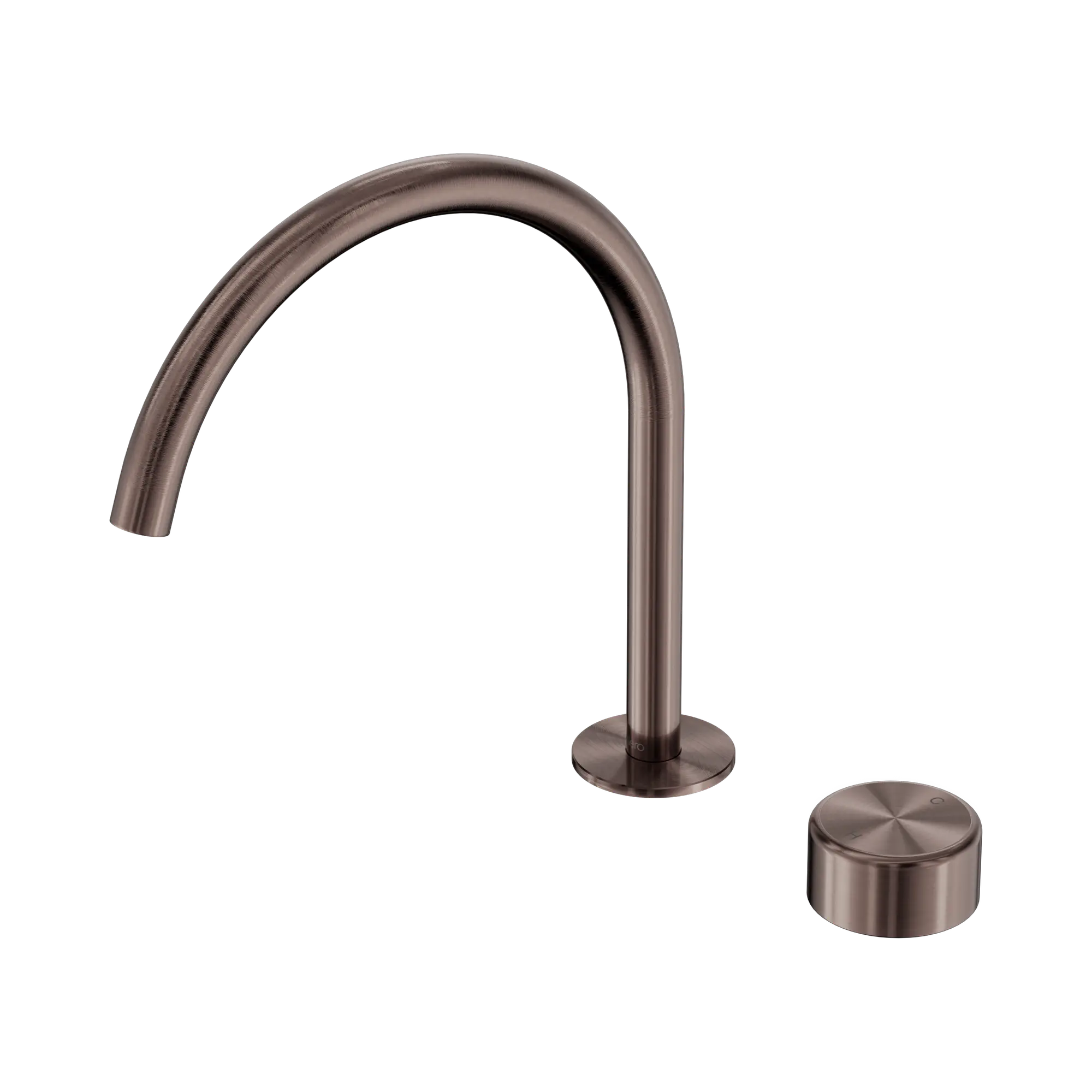 24 E042 BZ Serenity Progressive Bath Kitchen Mixer Arc Spout With Metal Handle Brushed Bronze image 1