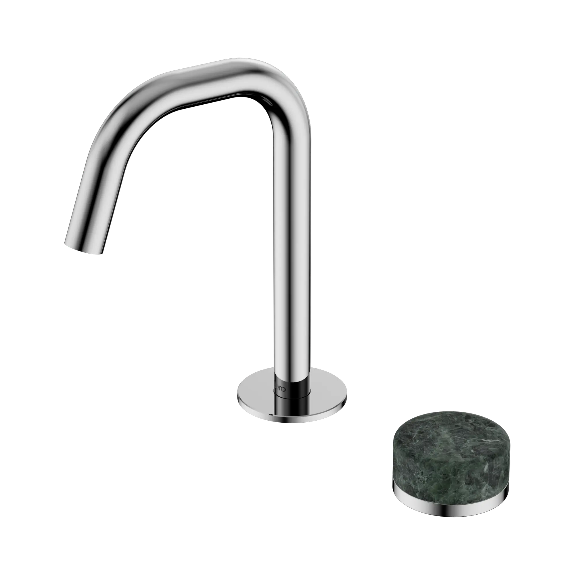 24 E044 CH Serenity Progressive Basin Mixer Edge Spout With Verde Alpi Handle Chrome image 1