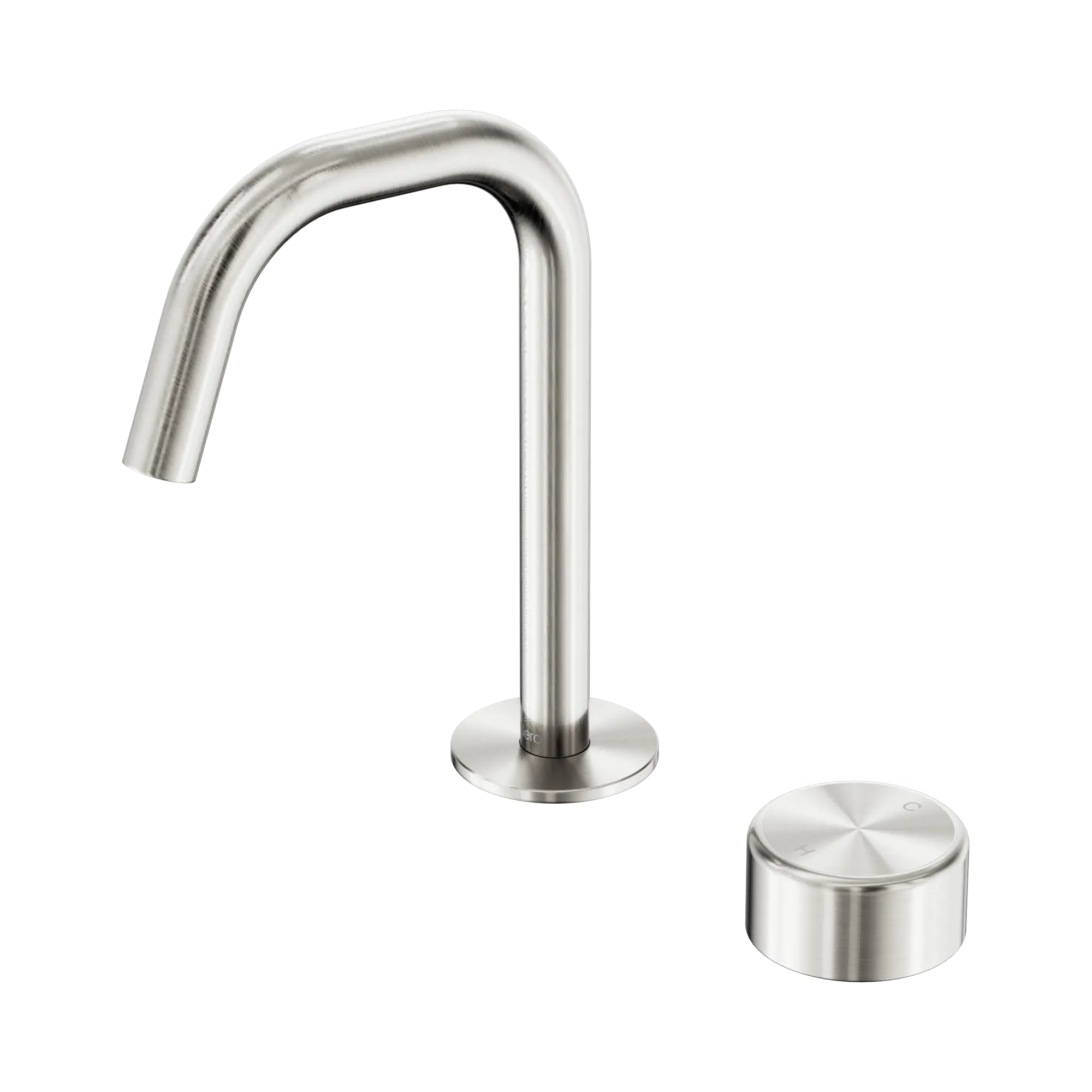 24 E048 BN Serenity Progressive Basin Mixer Edge Spout With Metal Handle Brushed Nickel image 1
