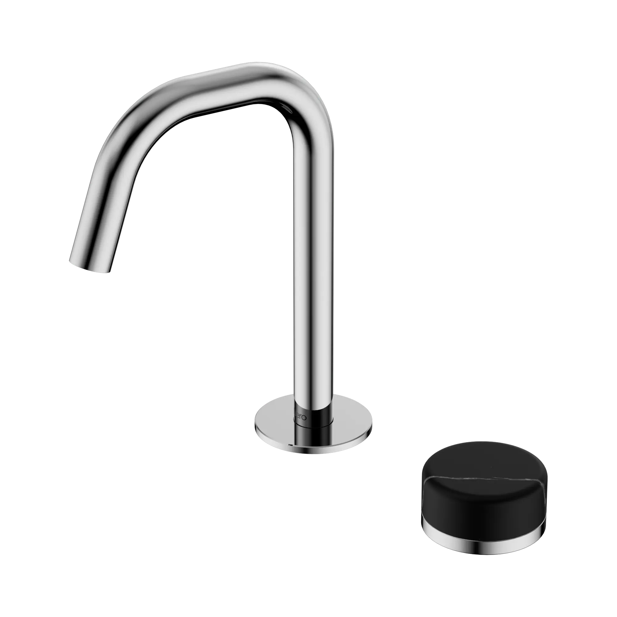 24 E135 CH Serenity Progressive Basin Mixer Edge Spout With Marquina Black Handle Chrome image 1