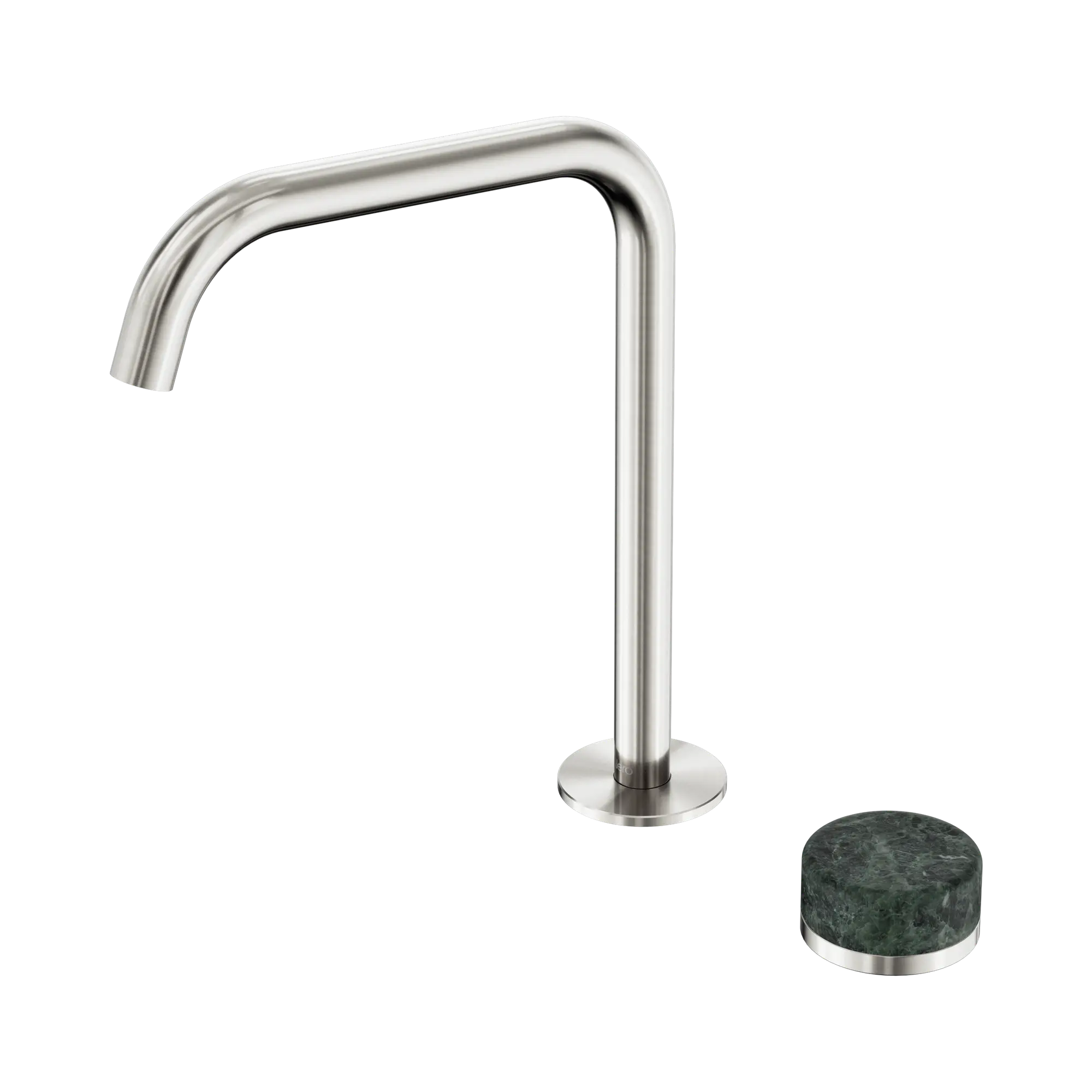 24 E050 BN Serenity Progressive Bath Kitchen Mixer Edge Spout With Verde Alpi Handle Brushed Nickel image 1