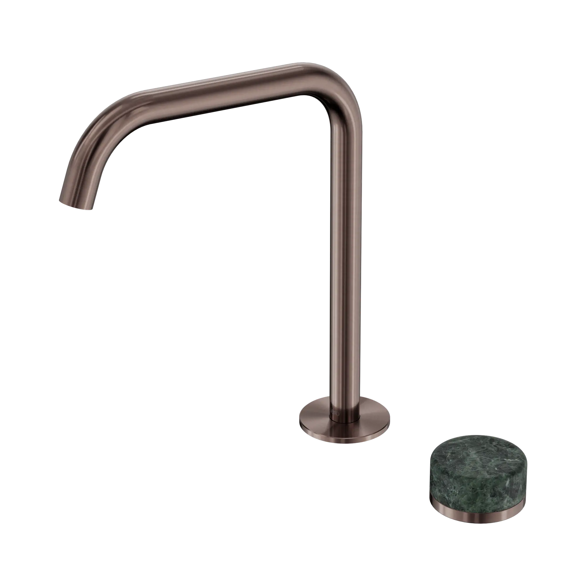 24 E050 BZ Serenity Progressive Bath Kitchen Mixer Edge Spout With Verde Alpi Handle Brushed Bronze image 1